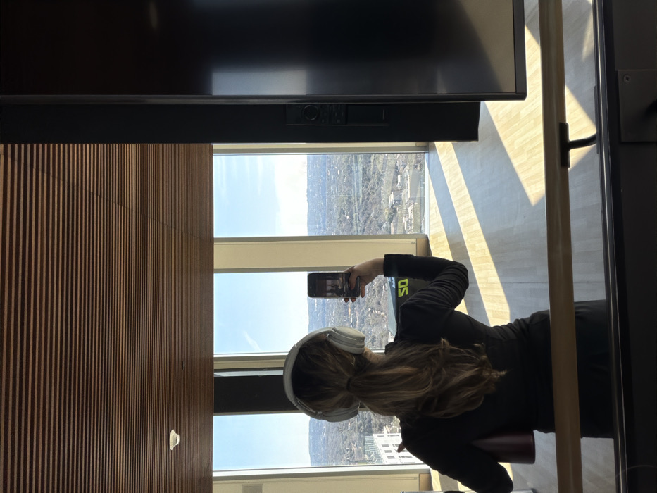 Woman documents evening routine in Austin high-rise building