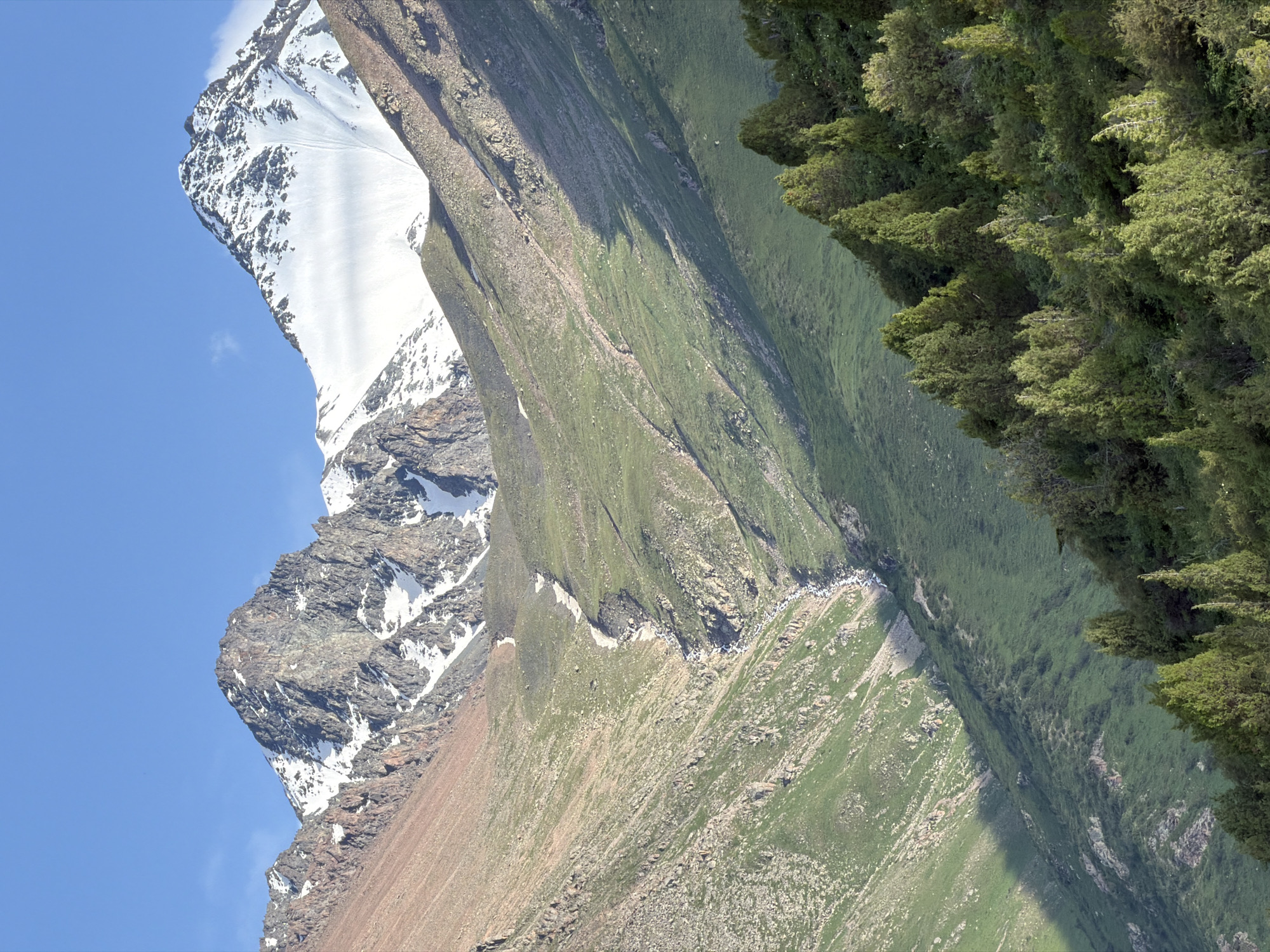 Mountain scenery around Kashka Suu, Kyrgyzstan, mid-summer