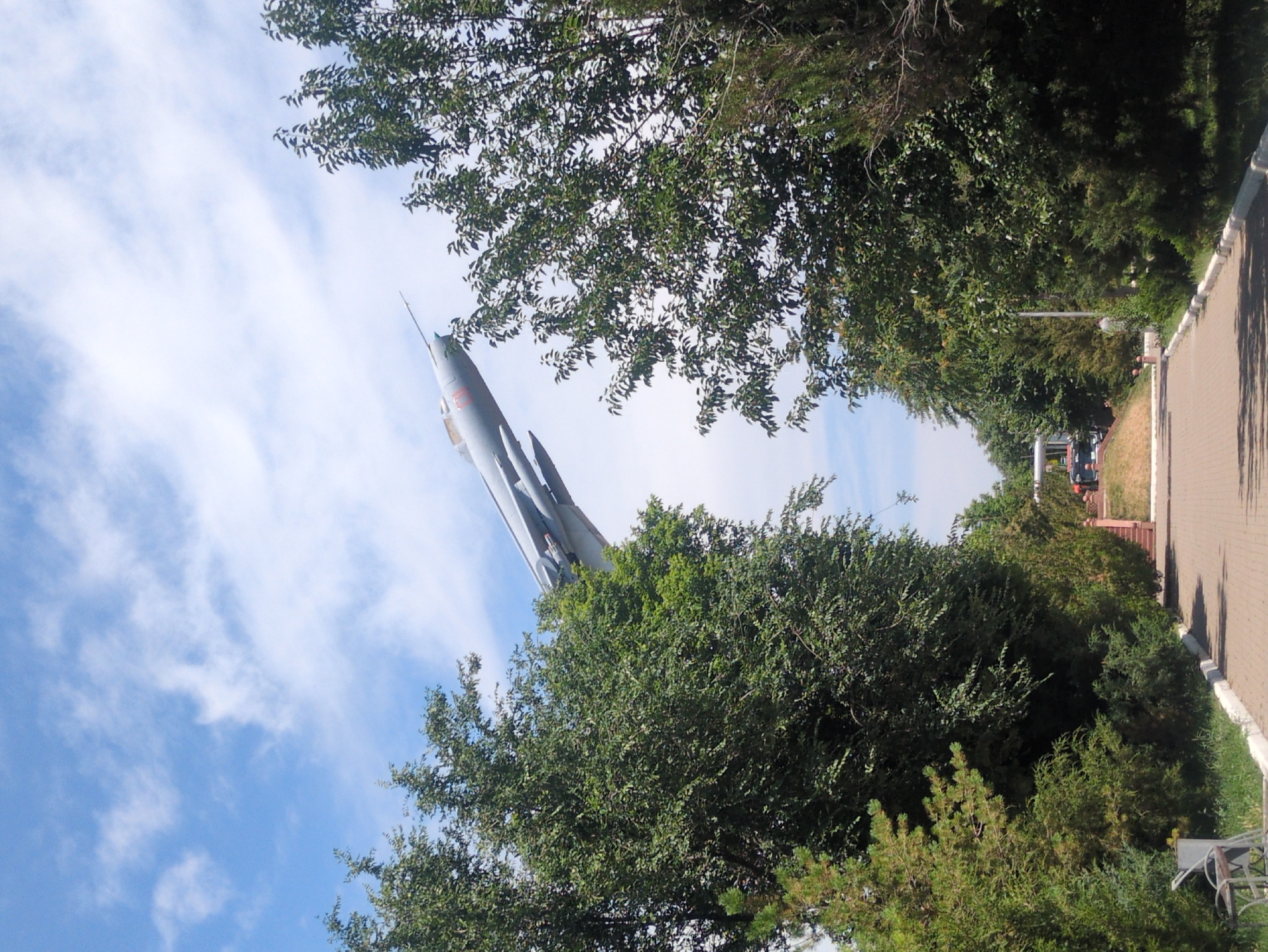 Morning documentation of Shymkent landmarks includes jet monument, circus