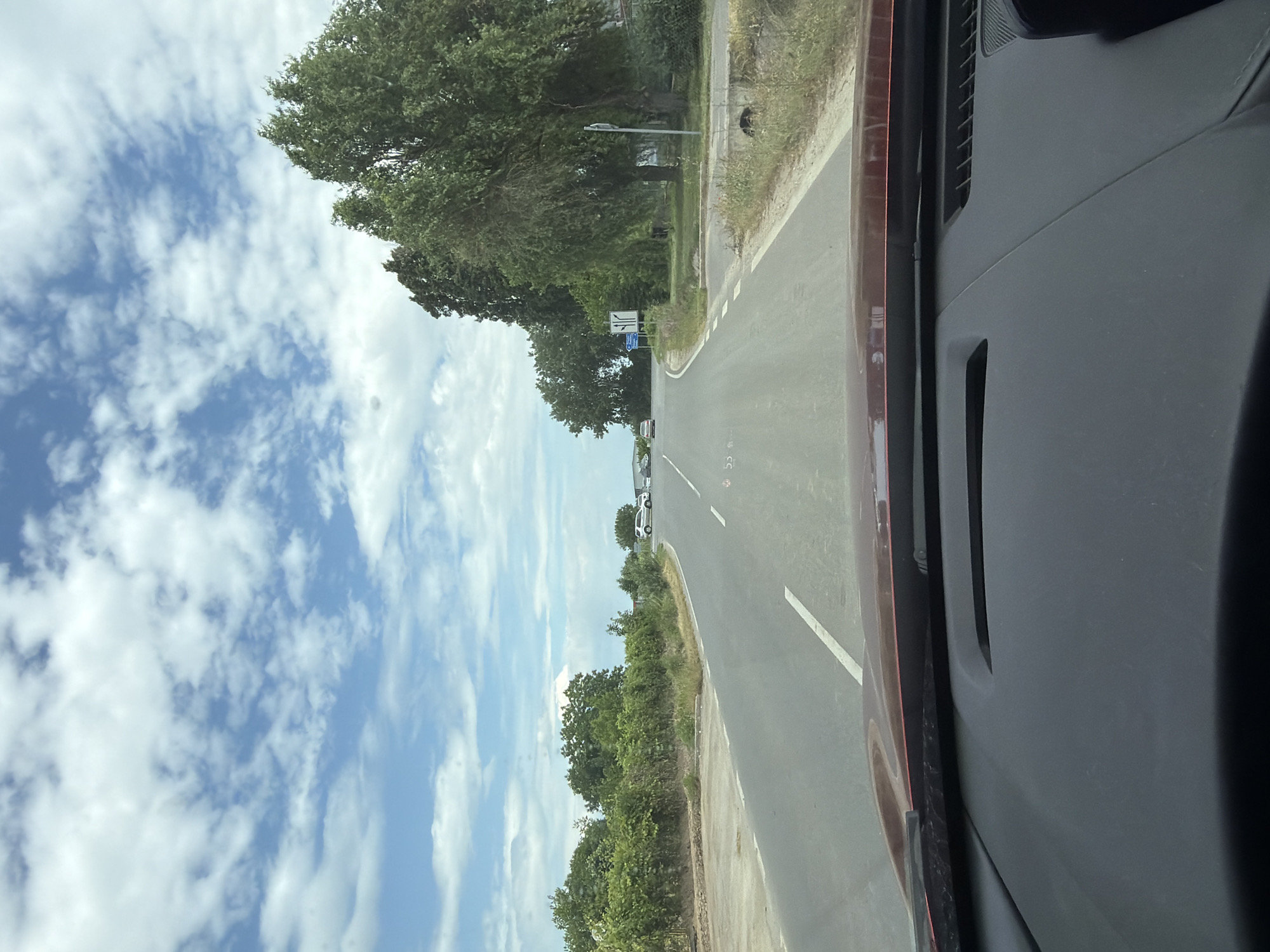 Vehicle travels two-lane road in Orizari, Bulgaria