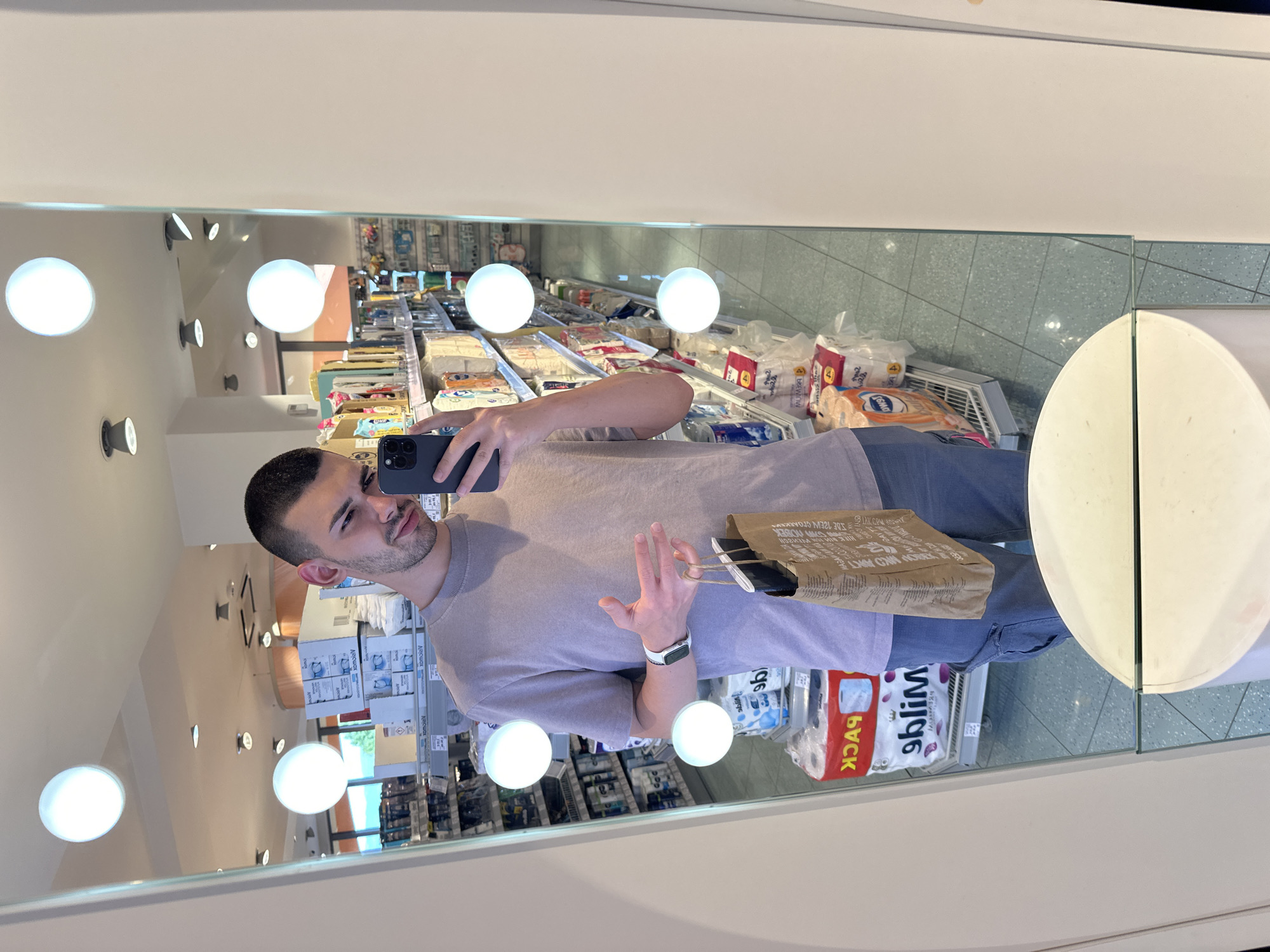 Young man documents casual outing in Gotse Delchev, Bulgaria