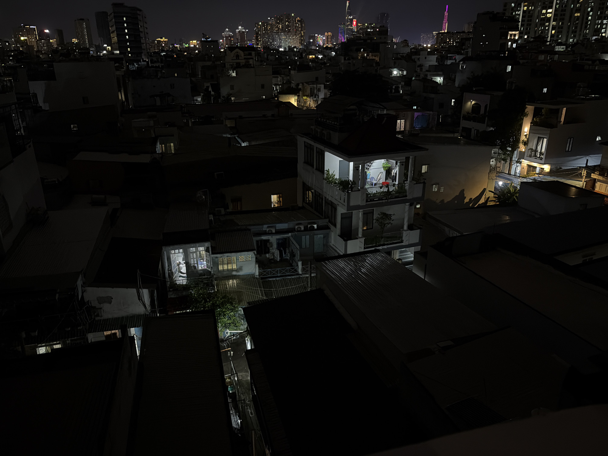 Nighttime cityscape documented across Thủ Đức, Vietnam