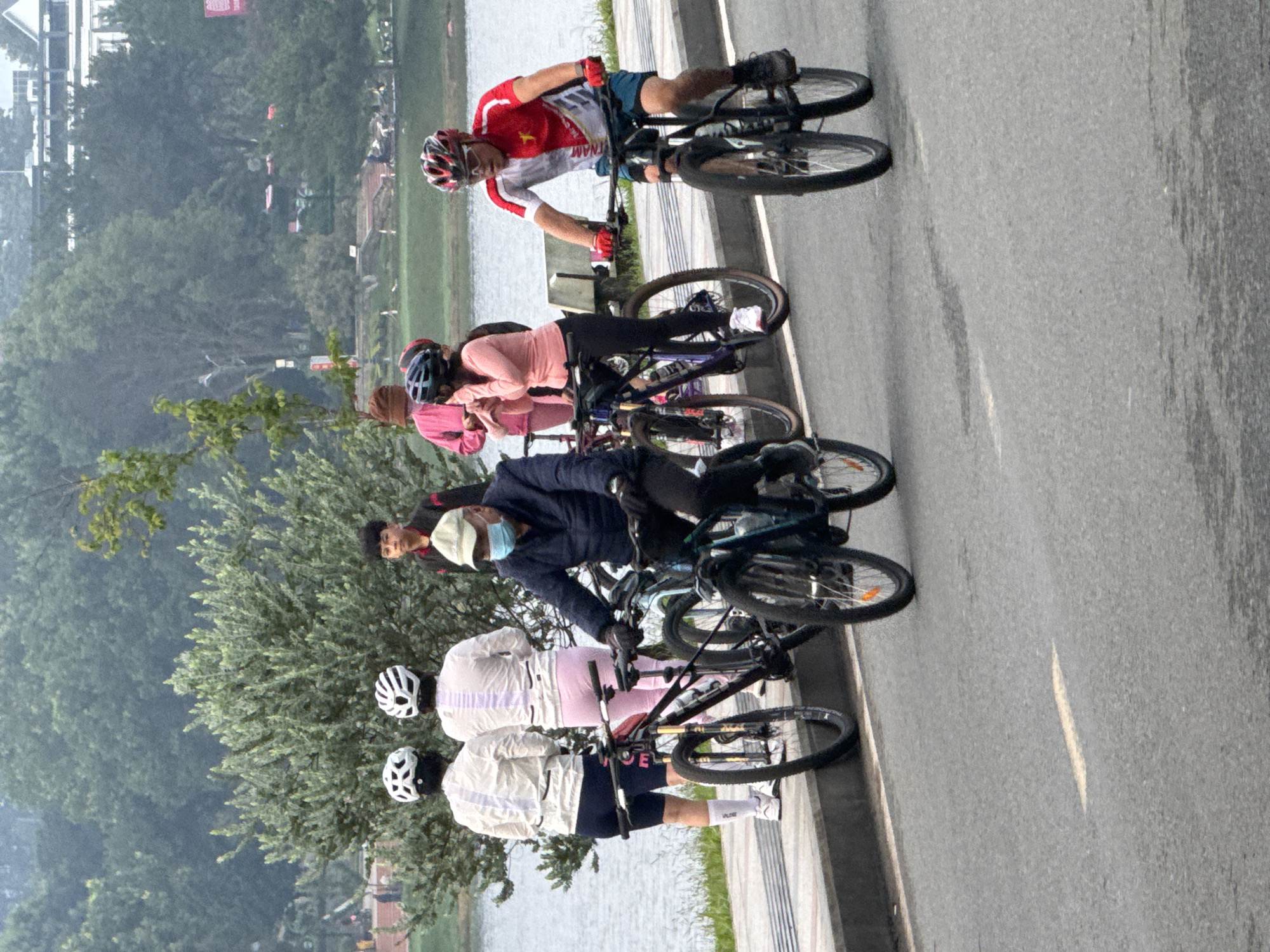 Evening cycling activity around Xuan Huong Lake in Da Lat