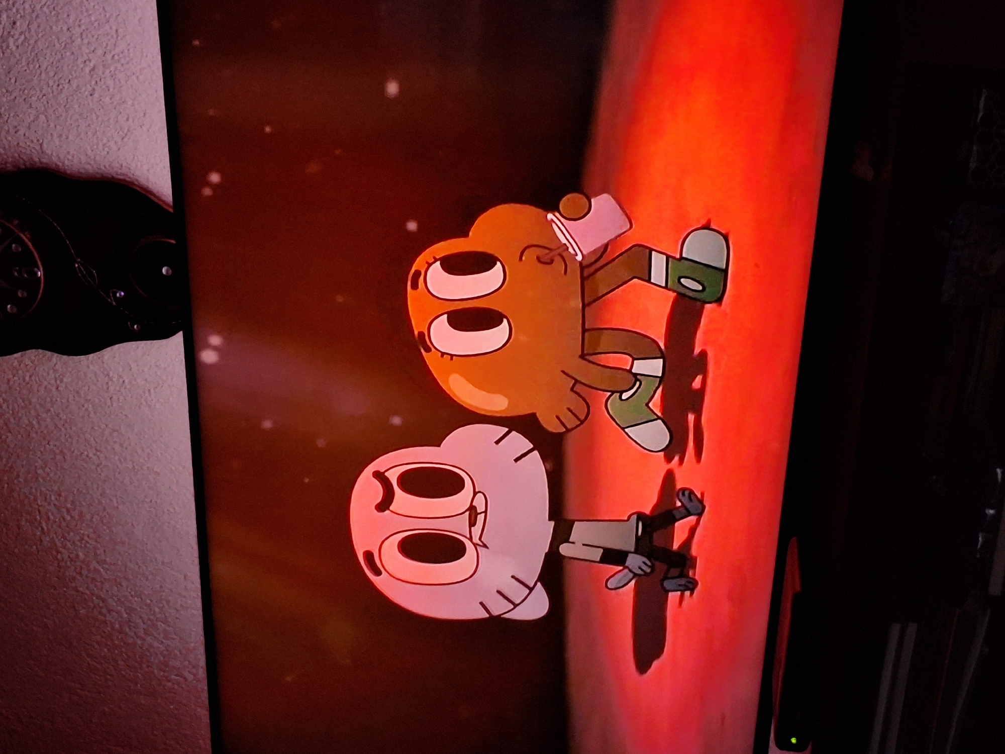 Cartoon with anthropomorphic characters viewed on screen in Bulgaria