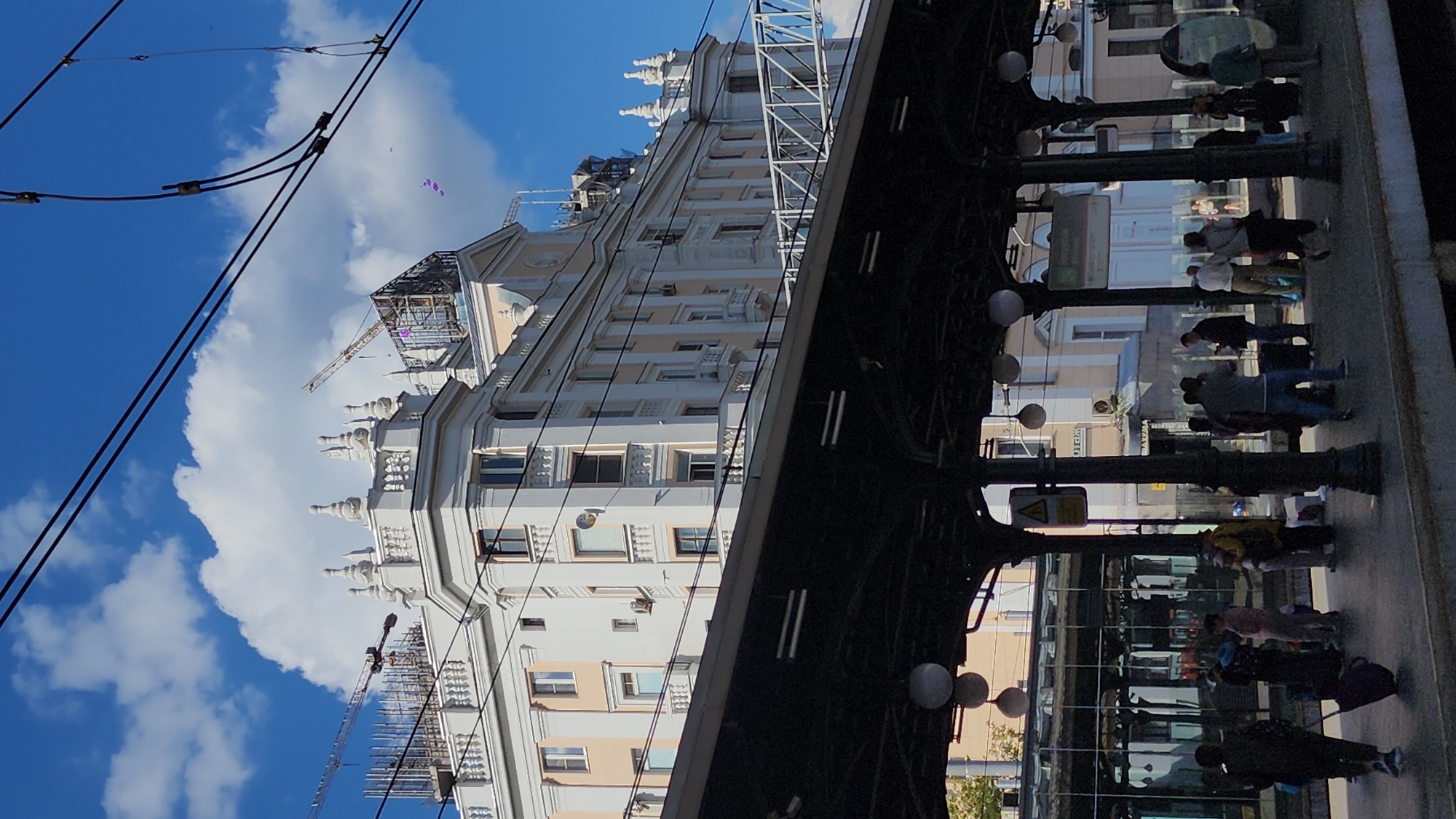Around Leningradsky Station on a bright Moscow afternoon