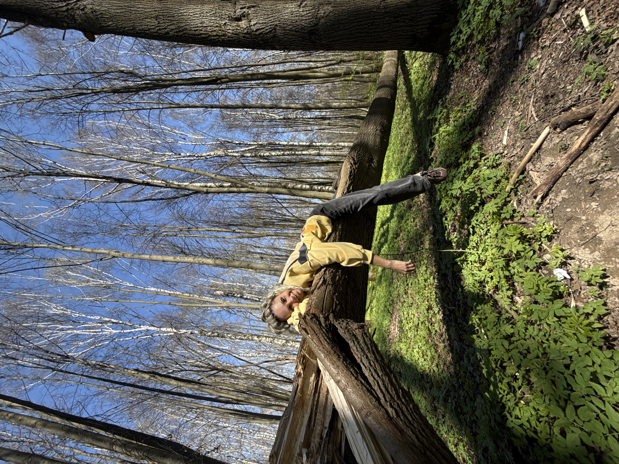 Mother and child enjoy outdoor activities in Rusanovo forest