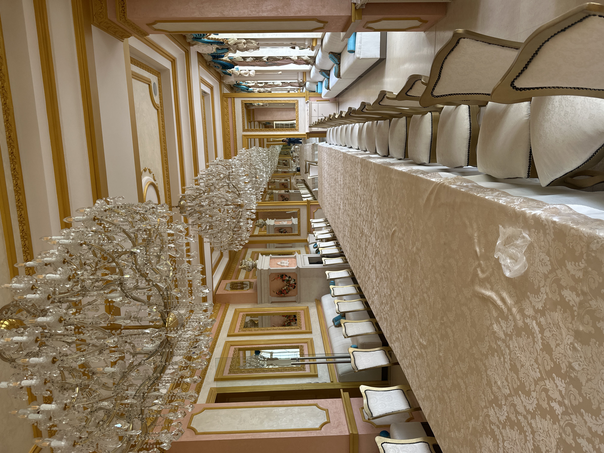 Ornate dining hall interior documented in Padina, Bulgaria
