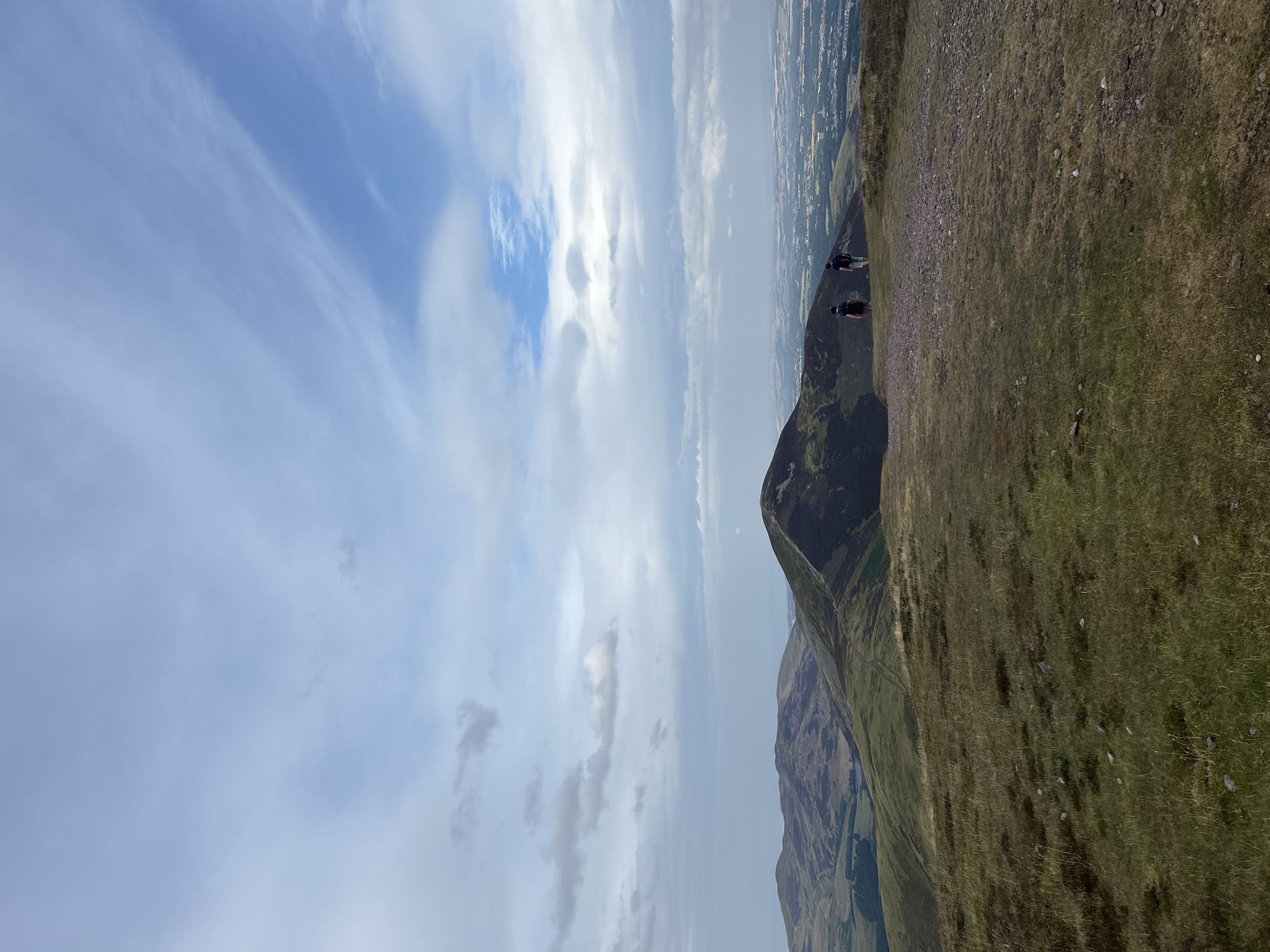 Afternoon hike through heather hills above Penicuik, Scotland