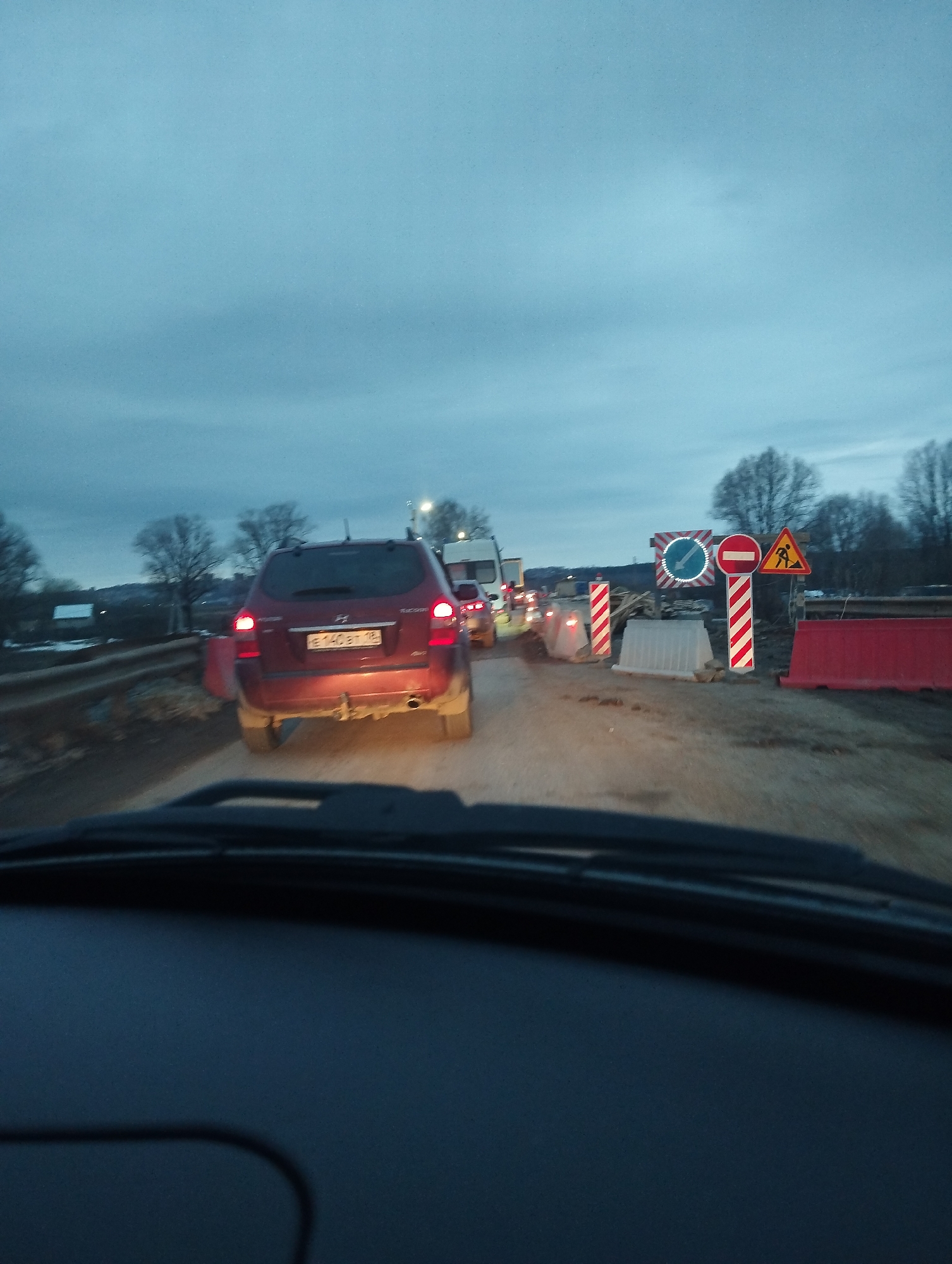 Spring traffic observed amid construction in Russian Udmurt Republic