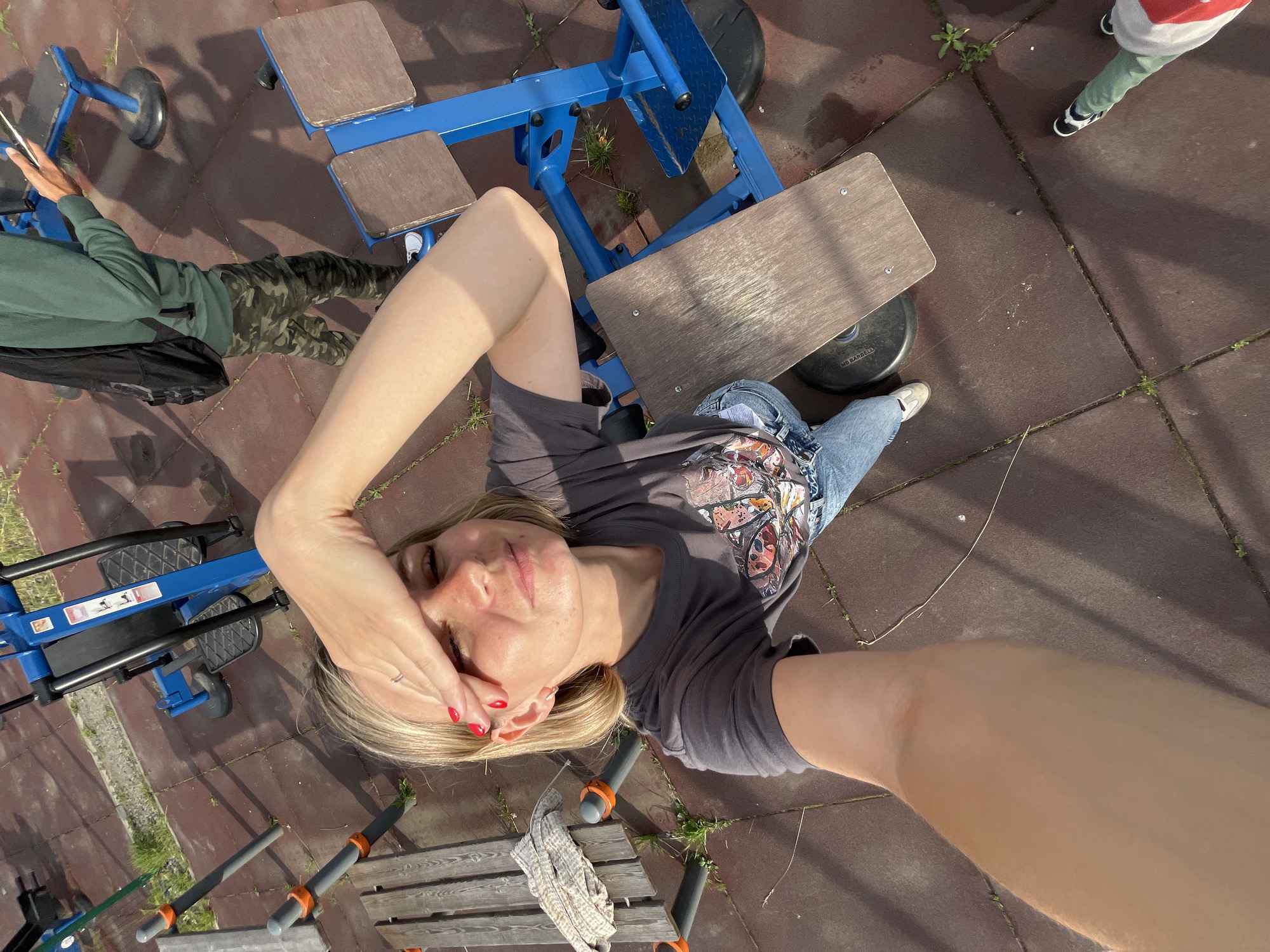 Afternoon out at Chaikovsky's park, forest, and fitness court