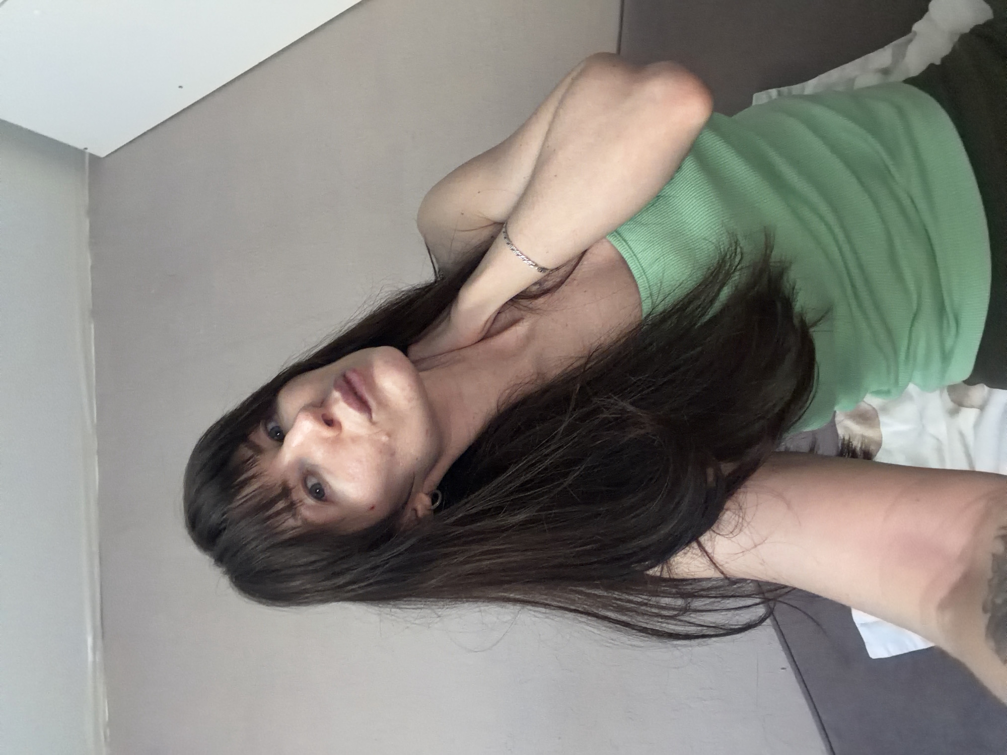 Woman documents morning skincare routine with selfies in Perm