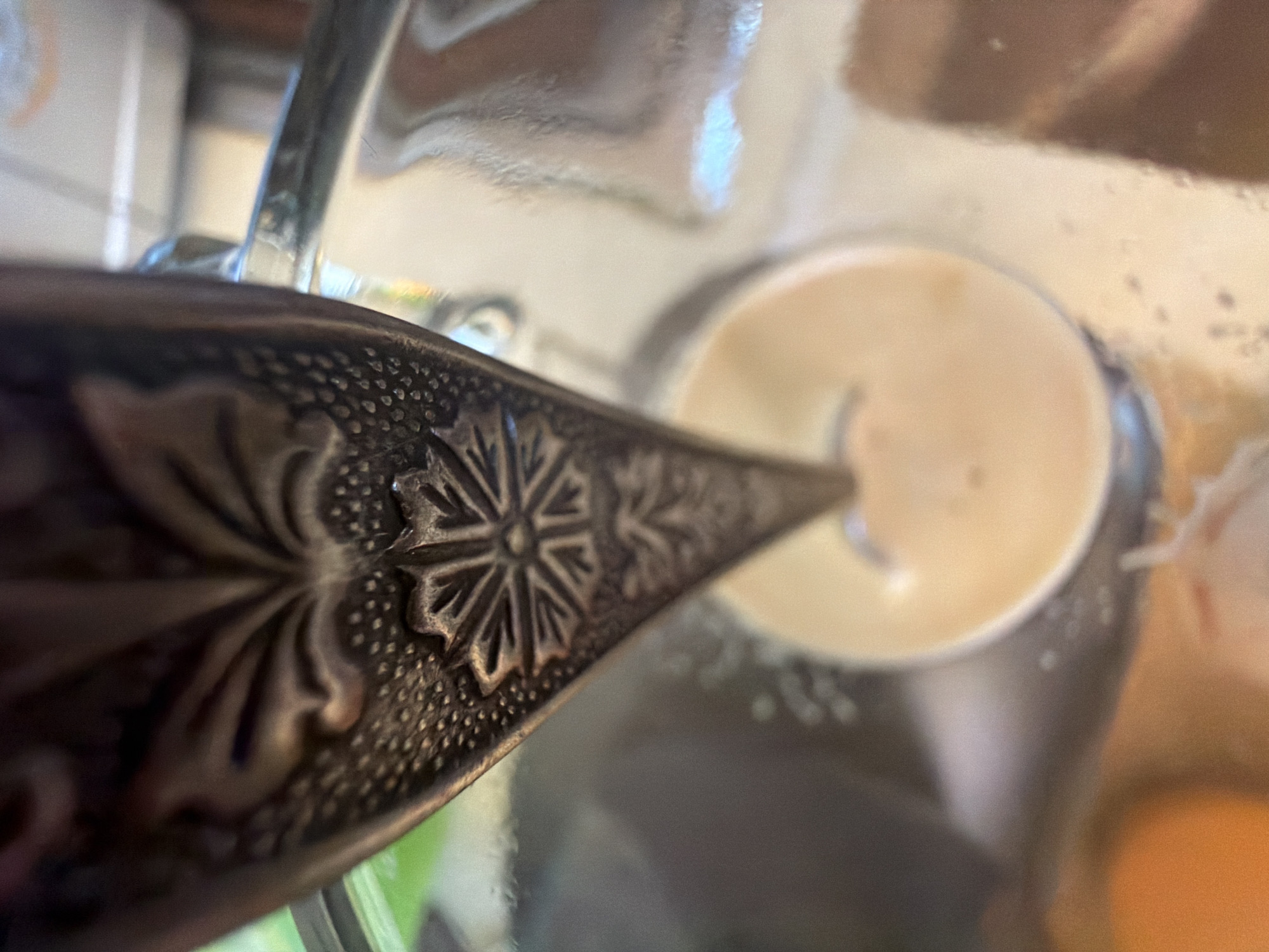 Morning coffee preparation captured in Velingrad, Bulgaria