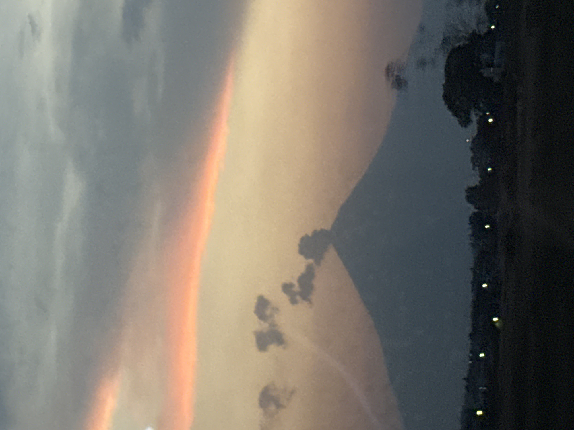 Mixed skyline observed in San Bernardino Tlaxcalancingo, Mexico
