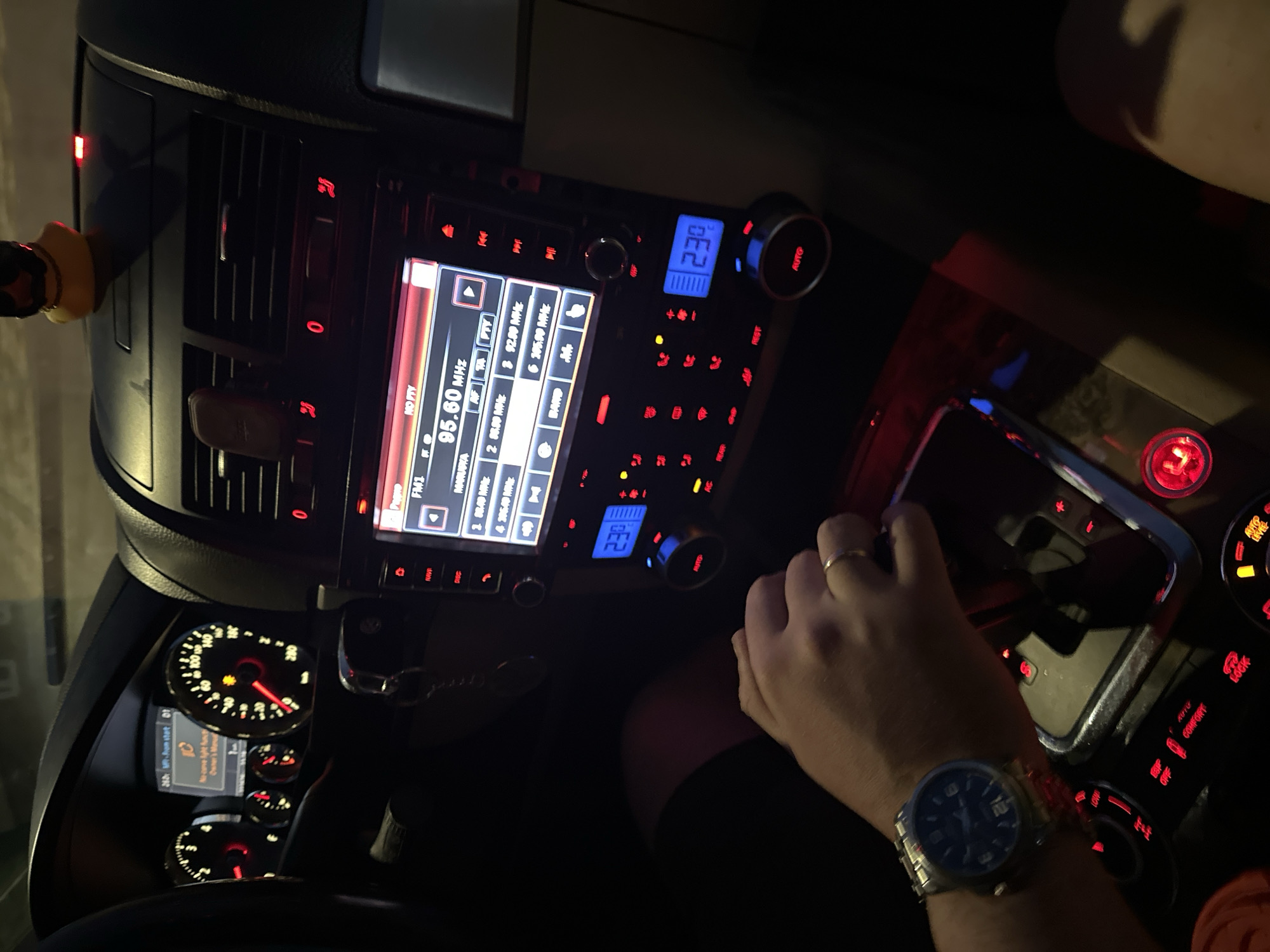 Driver documented in vehicle interior in Nizhny Novgorod