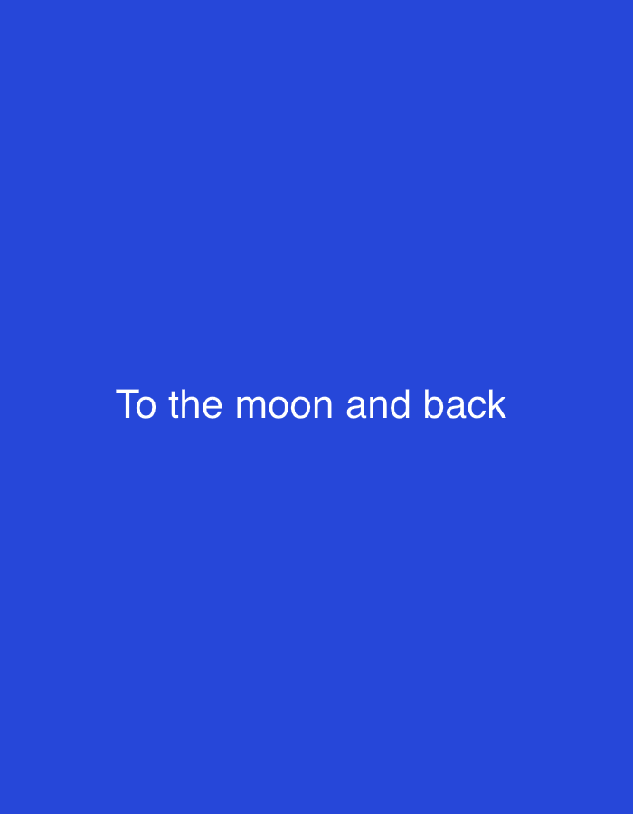 Text message "To the moon and back" documented in Kenya