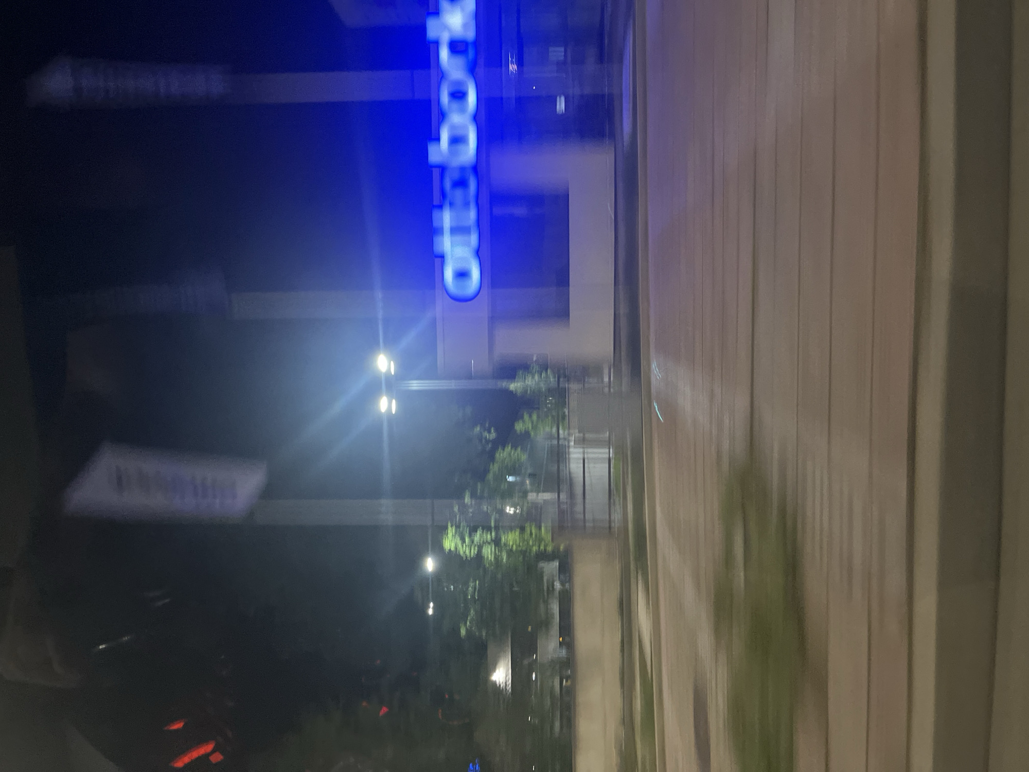 Nighttime drive through Blagoevgrad streets captured in five photos