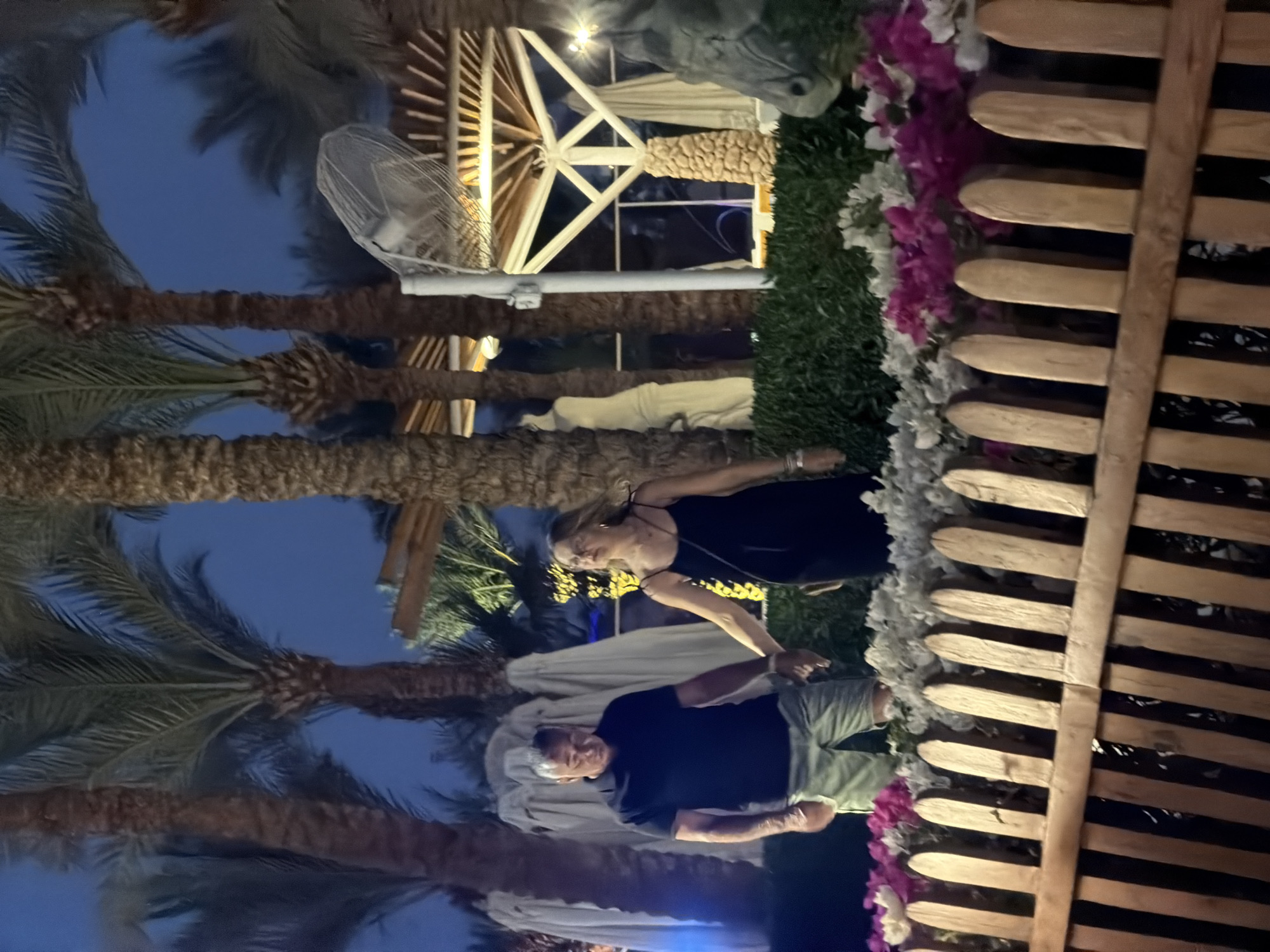 Evening scenes along Sharm El Sheikh's palm-lined resort strip
