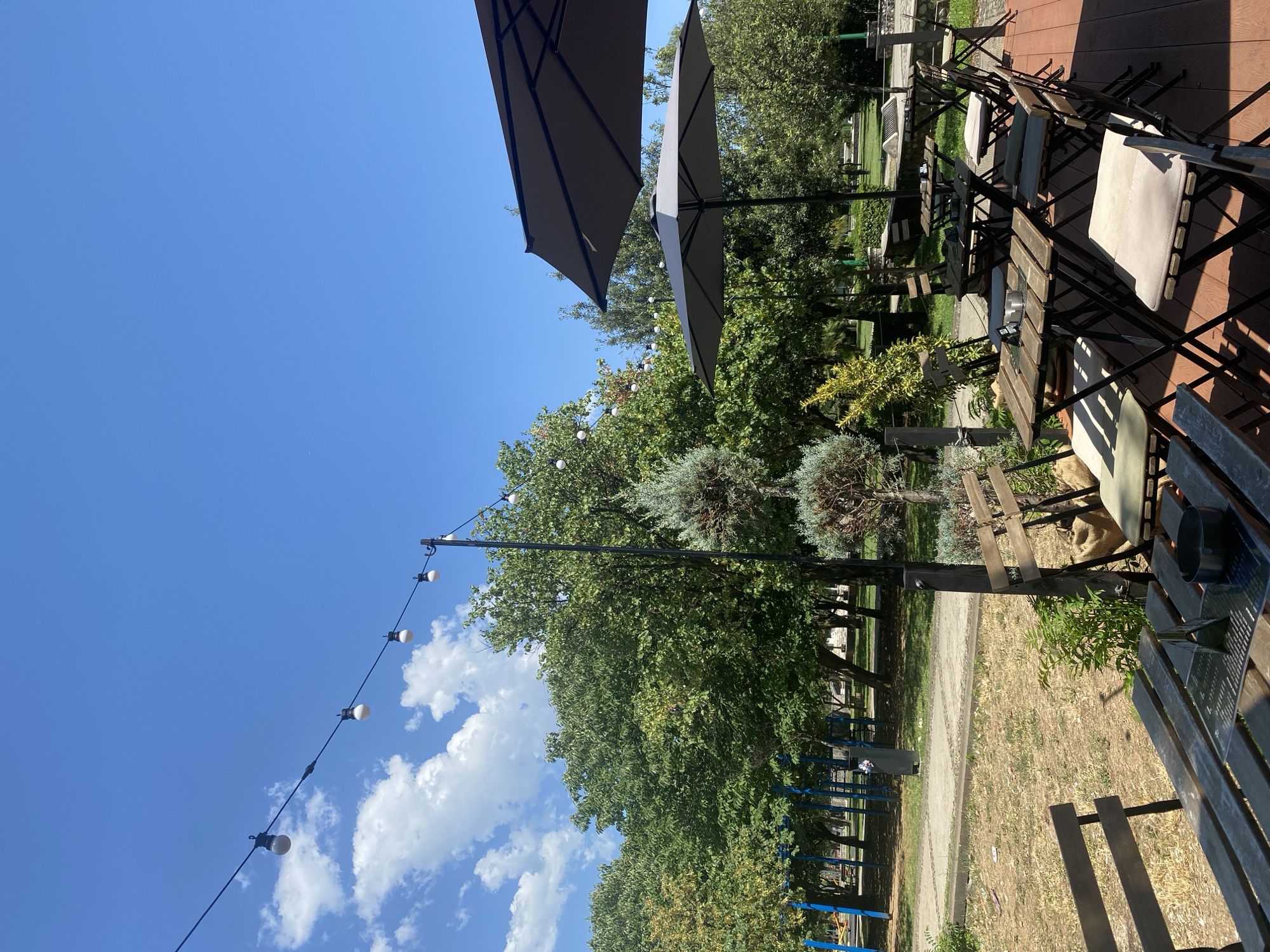 Lazy summer afternoon at a Podgorica café and park