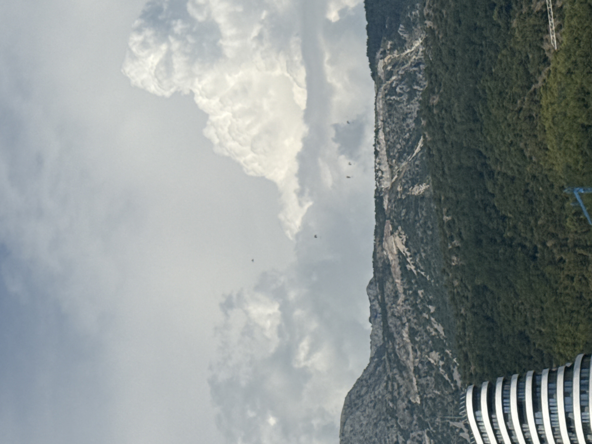 Paragliders and coastal scenery in Boreti, Montenegro