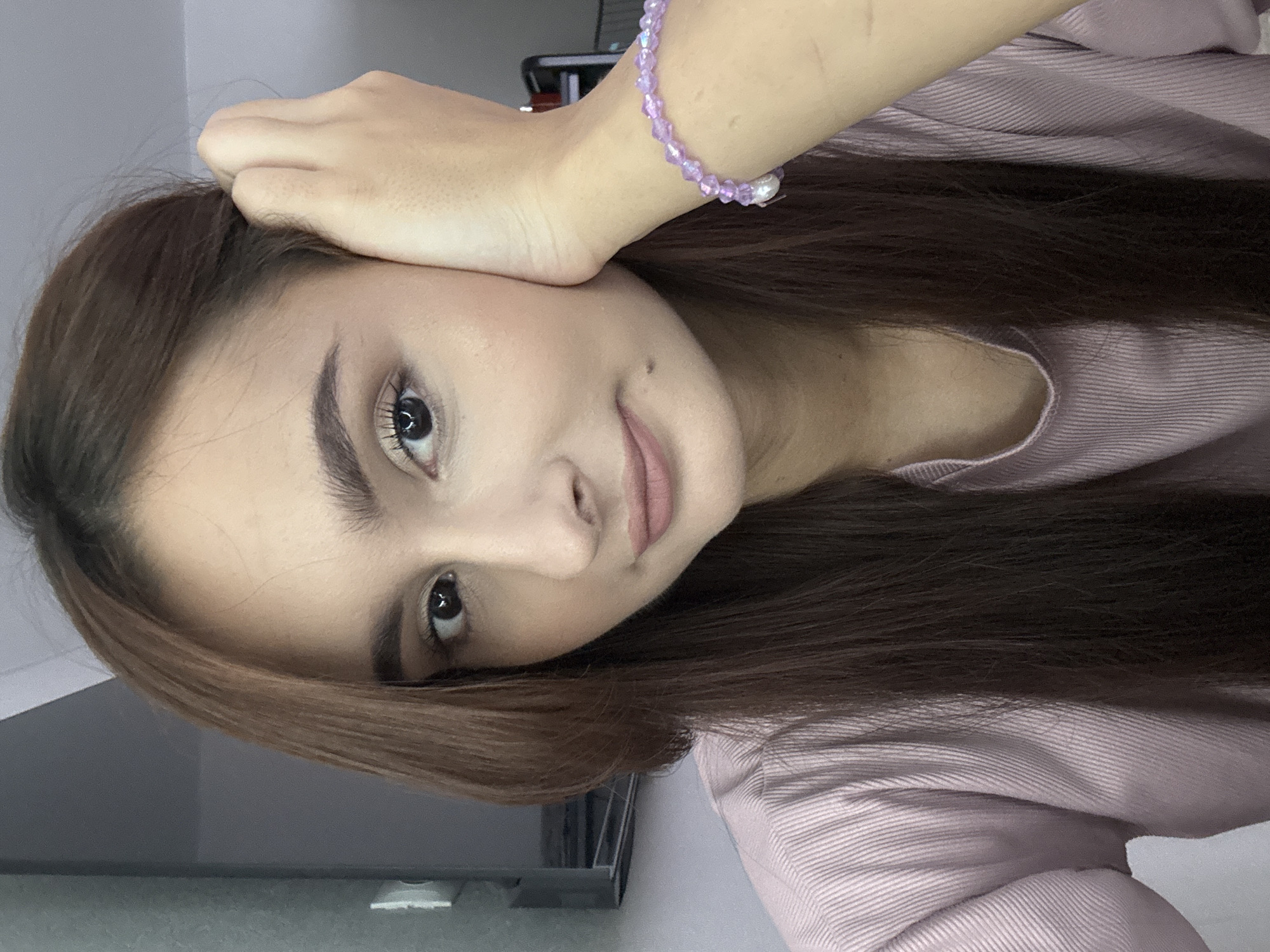 Casual selfie session at home in Kuyuki, Russia