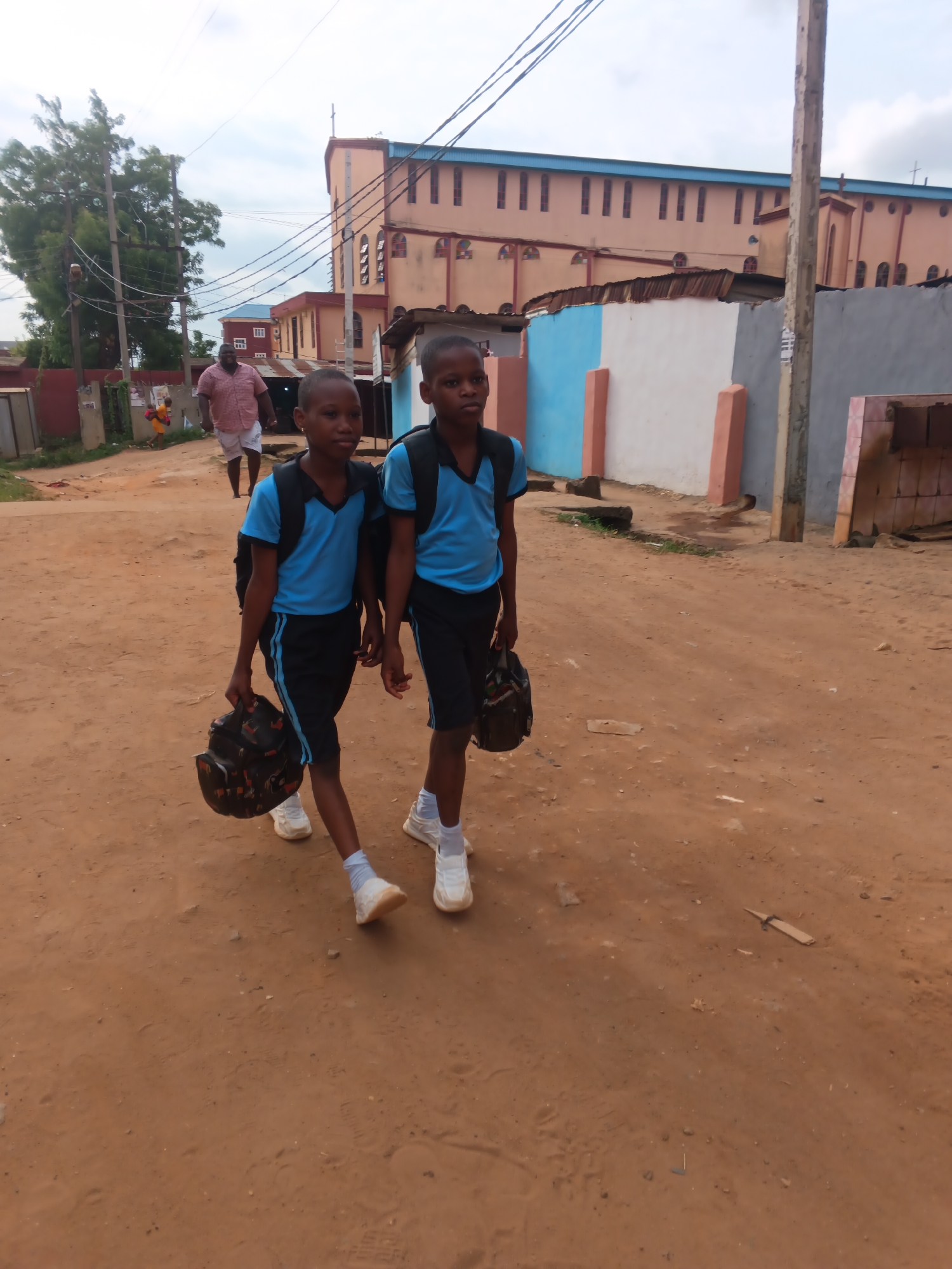 School children spotted on Onitsha streets during afternoon hours
