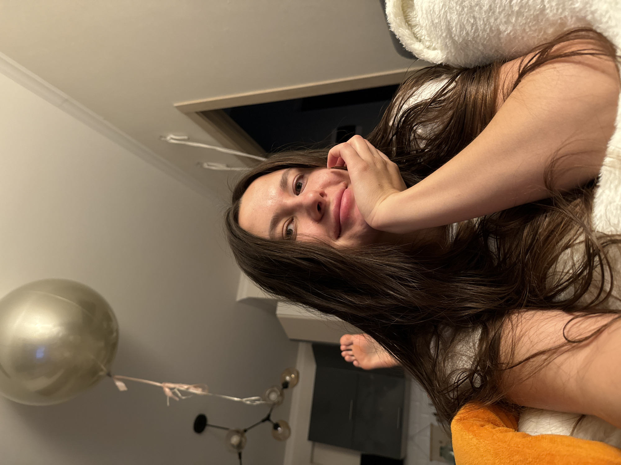 Woman Takes Multiple Selfies During Evening in Odintsovo