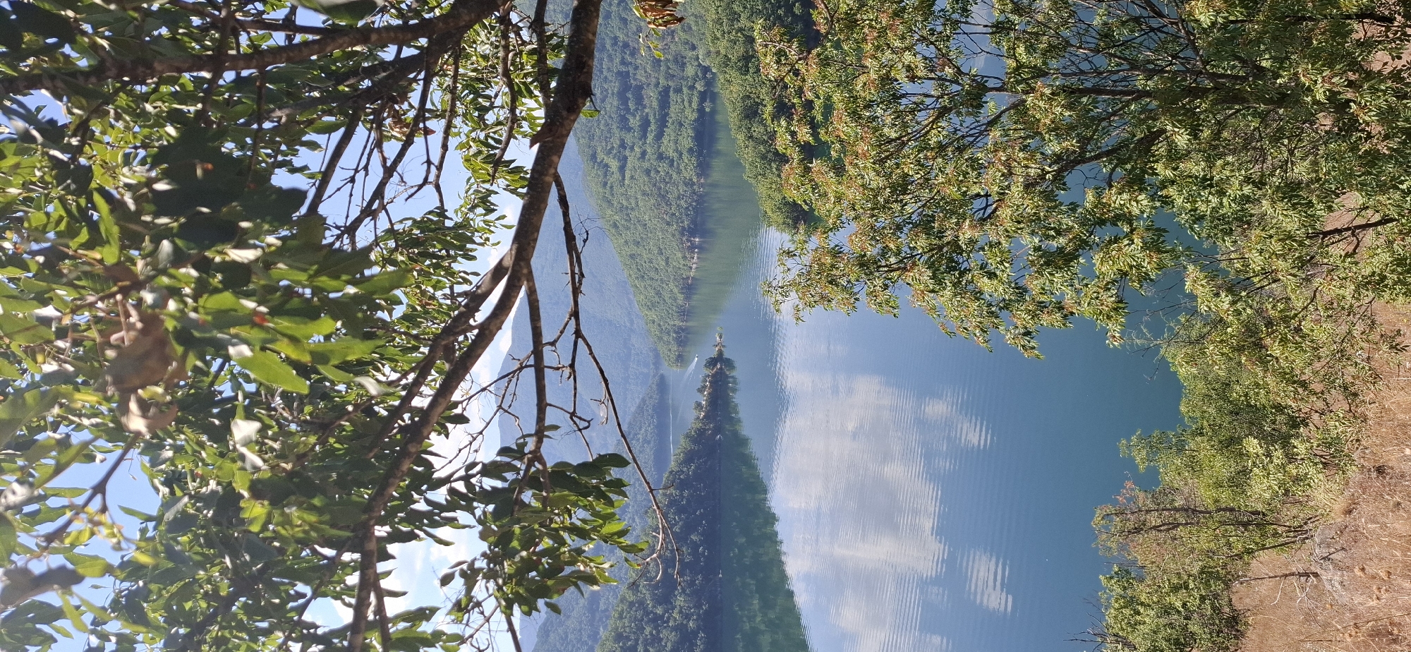 Morning views of Mihalkovo Reservoir from the surrounding hills