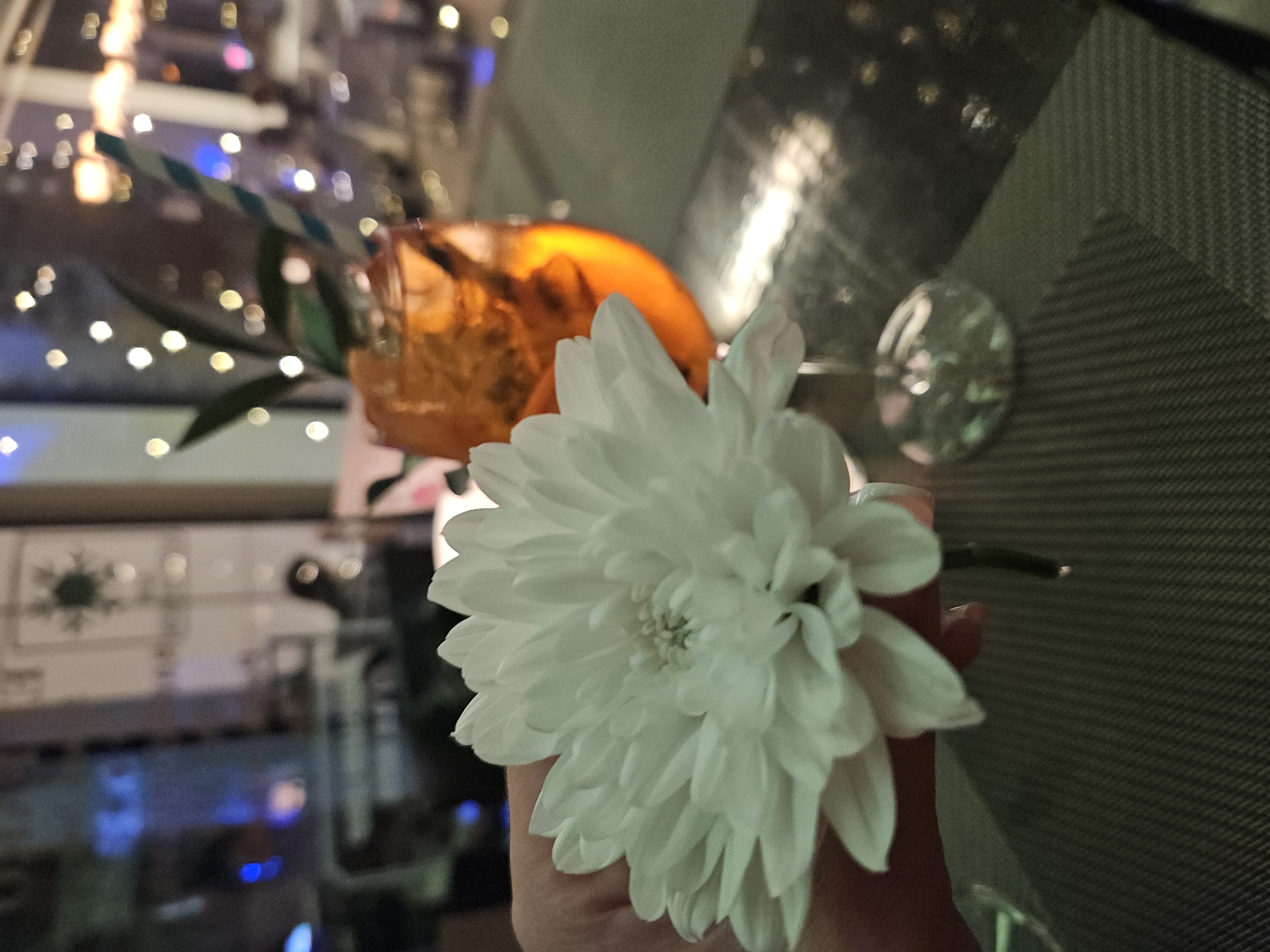 Cocktails and chrysanthemums at a karaoke night
