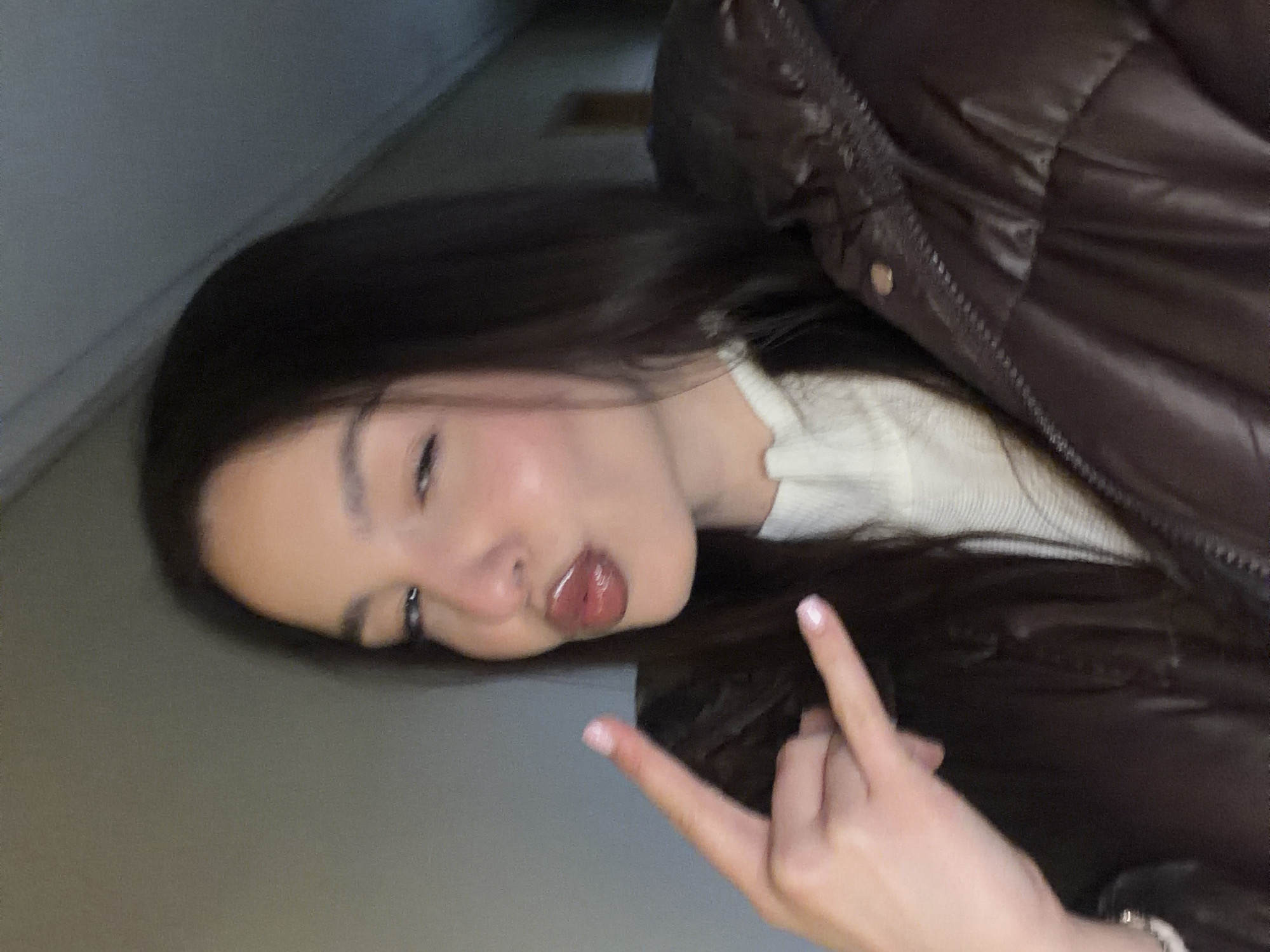Young woman documents afternoon outing in Sofia with selfies