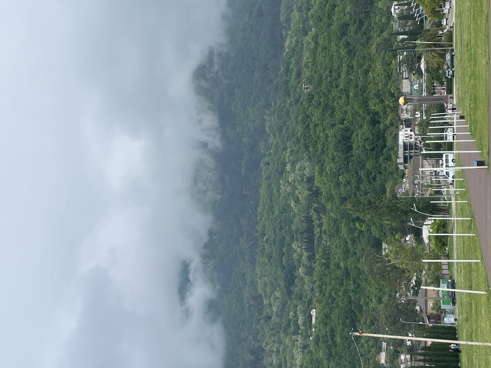 Tourist visits amusement park attractions in Gagra, Abkhazia