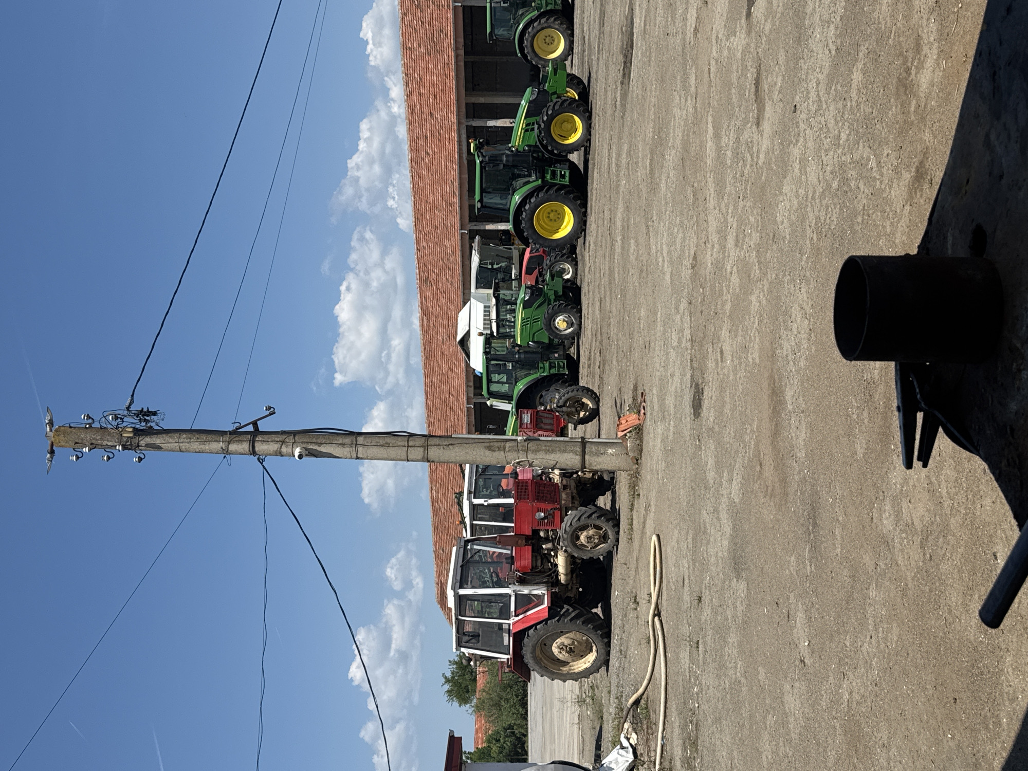 Farm equipment documented at Bulgarian agricultural facility in Sarnevo