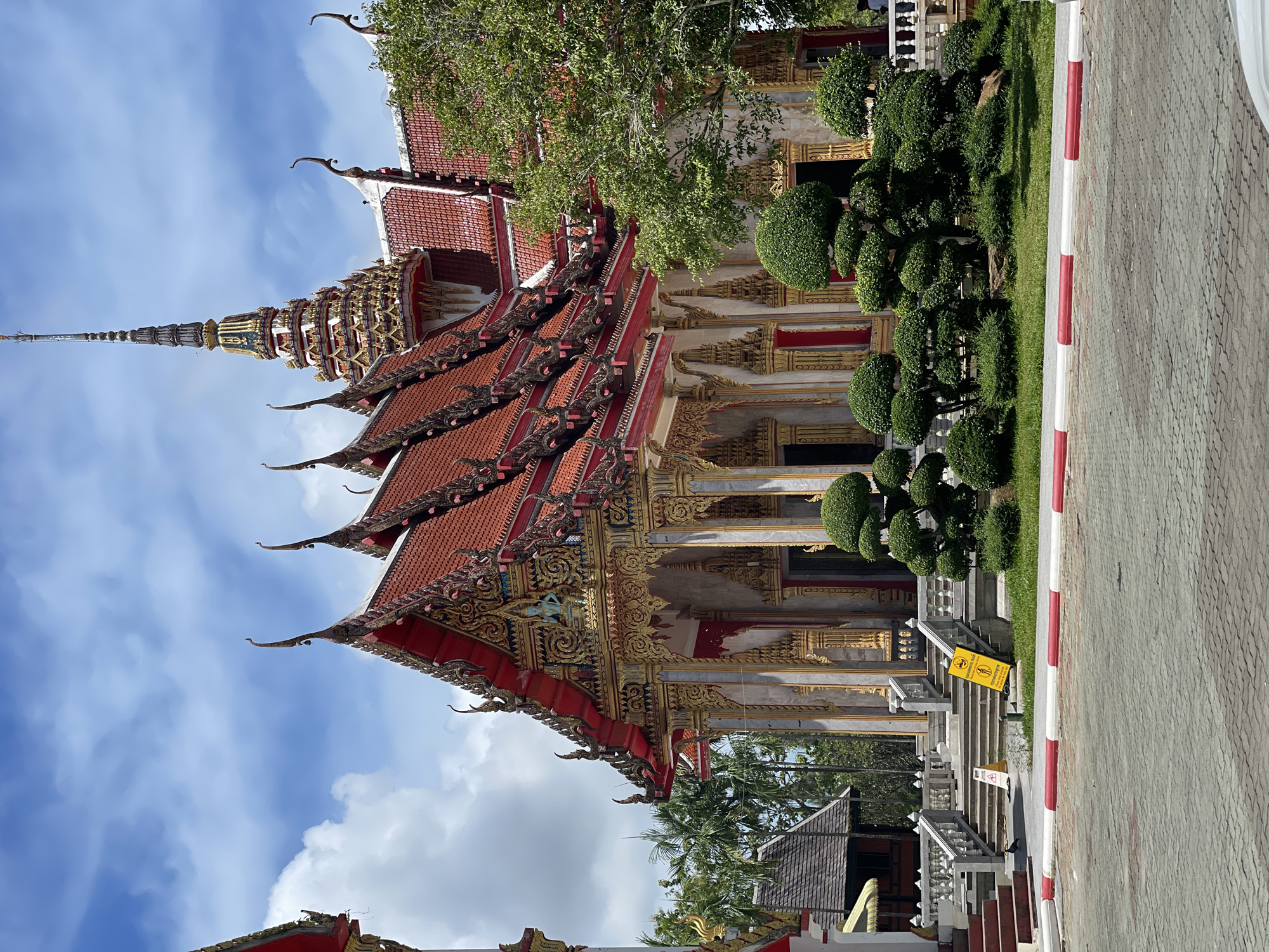 Visitor captures ornate architecture at Wat Chalong temple, Phuket
