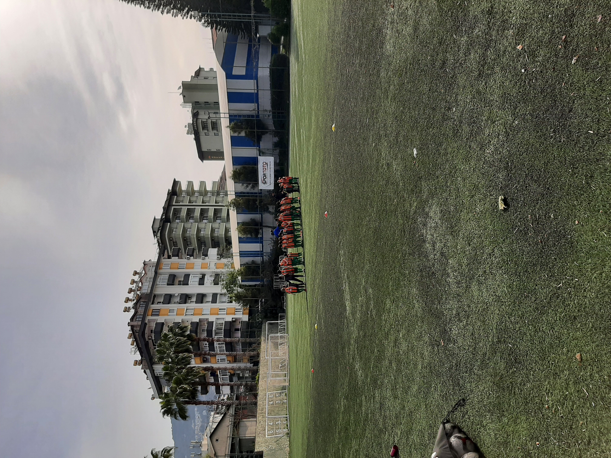 Morning scenes in Alanya: soccer practice and spilled coffee