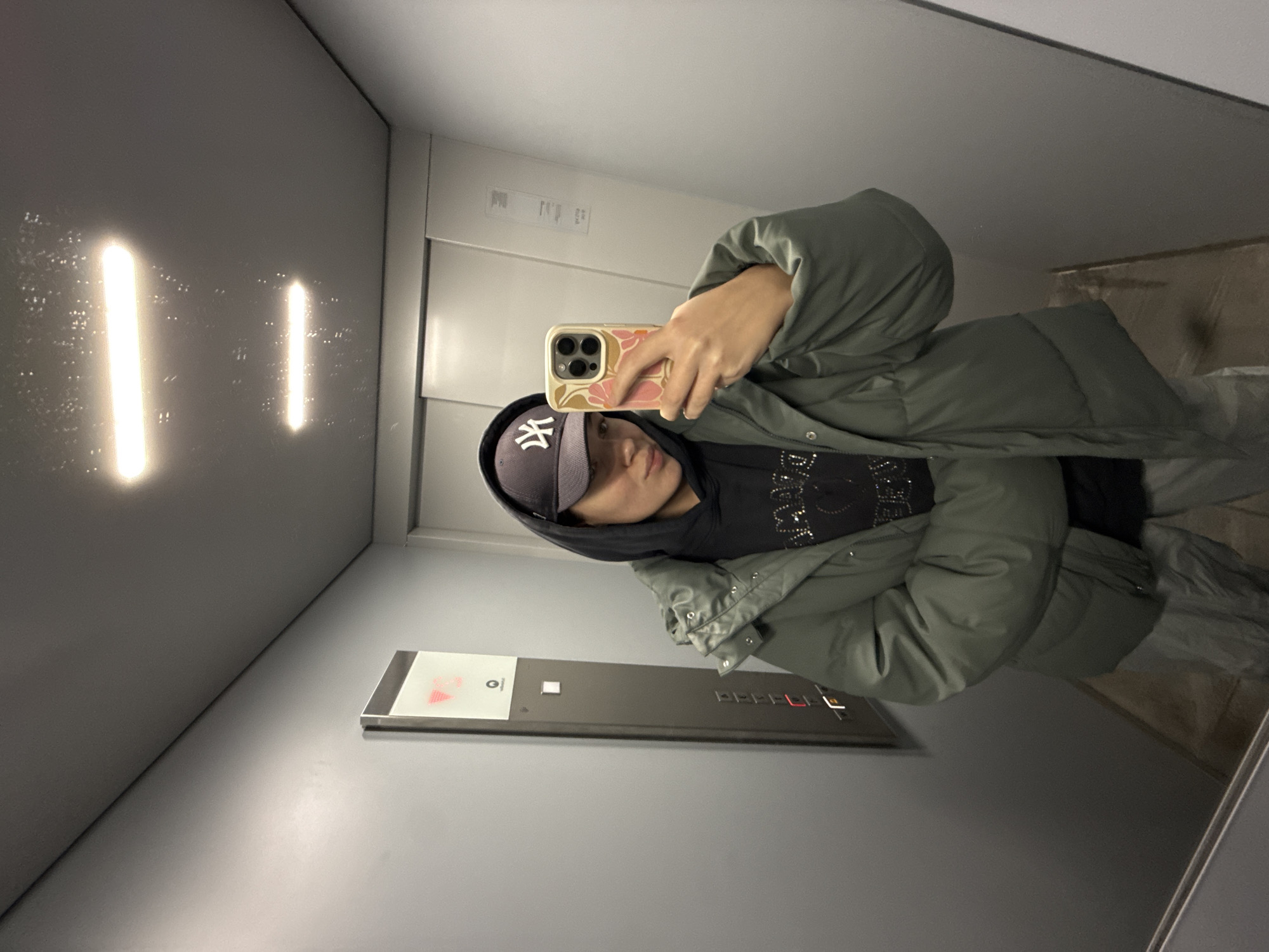 Person takes selfies indoors in Belgrade neighborhood