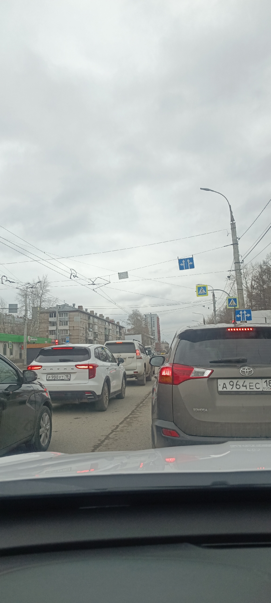 Traffic jam reported in Izhevsk, Russia