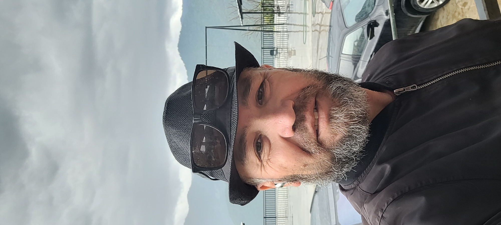 Selfie session in Milisi with Georgian mountain backdrops