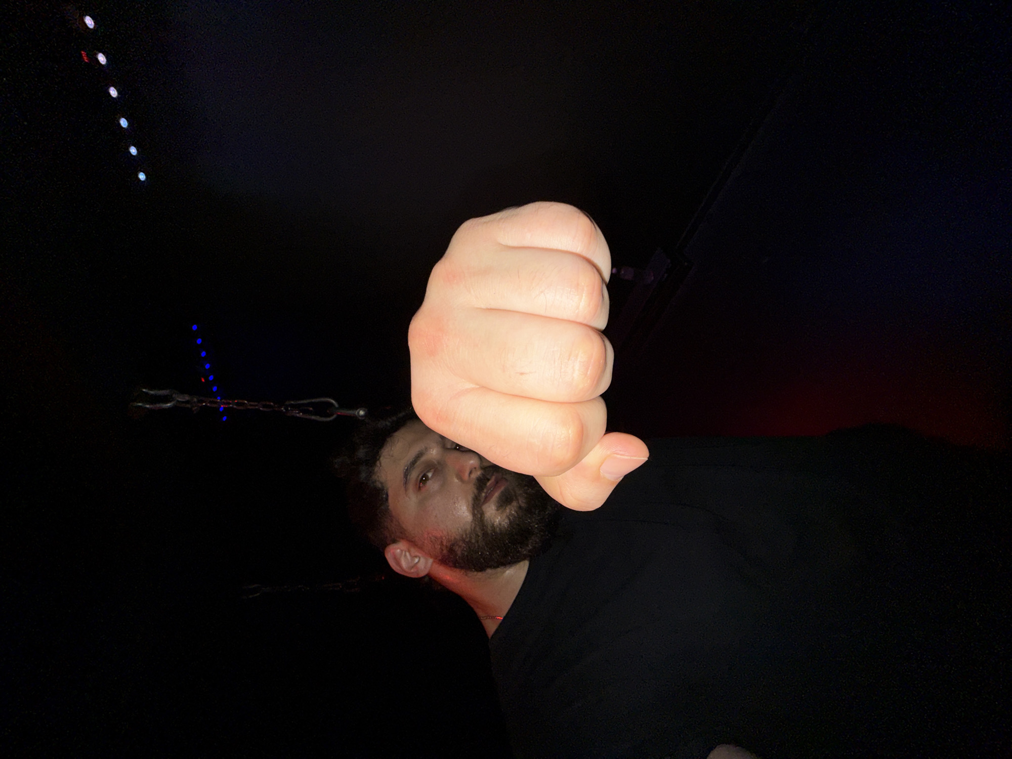 Individual's evening documented across boxing gym and Strasbourg locations