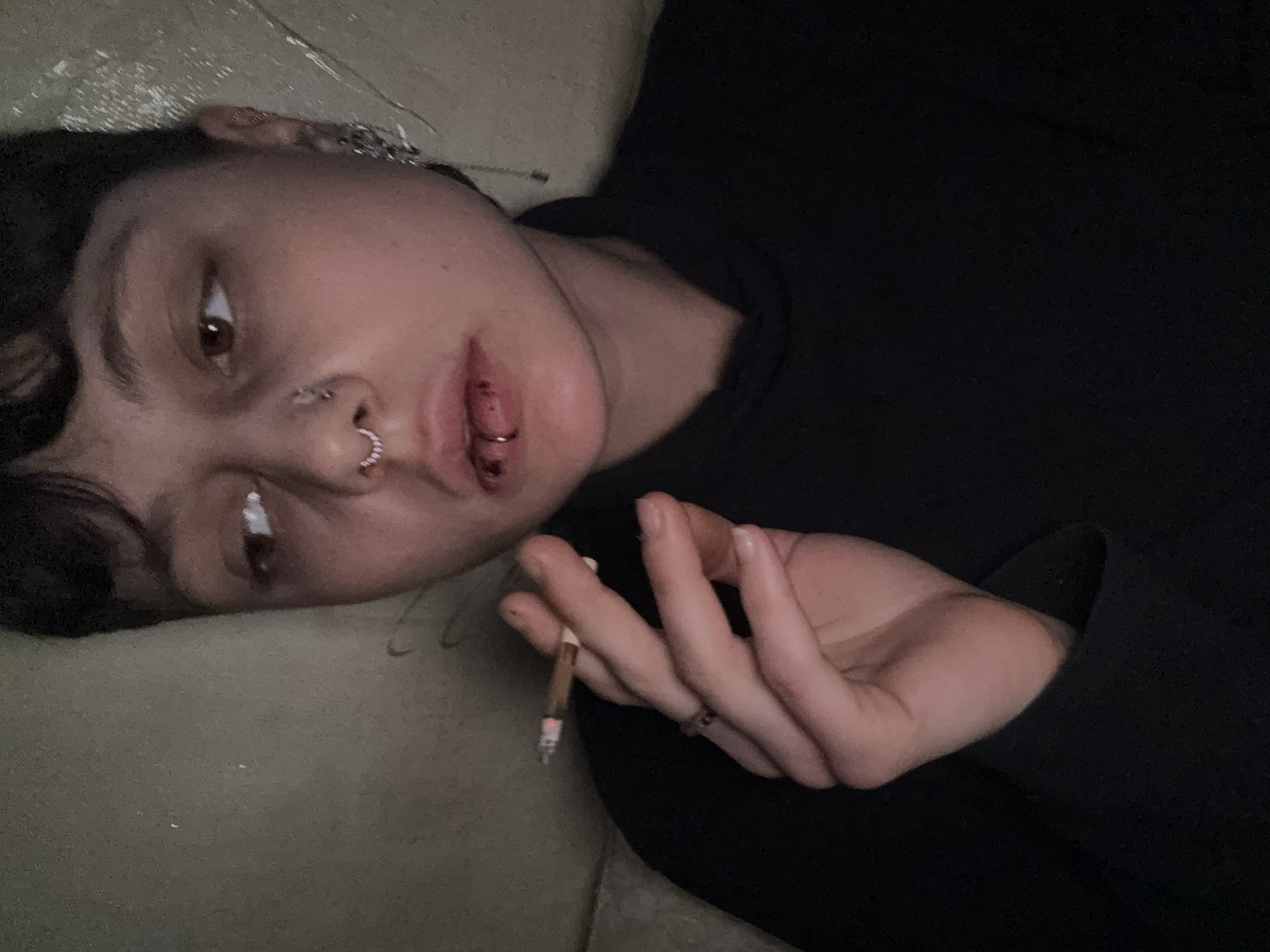 Young person photographed resting on surface in Moscow