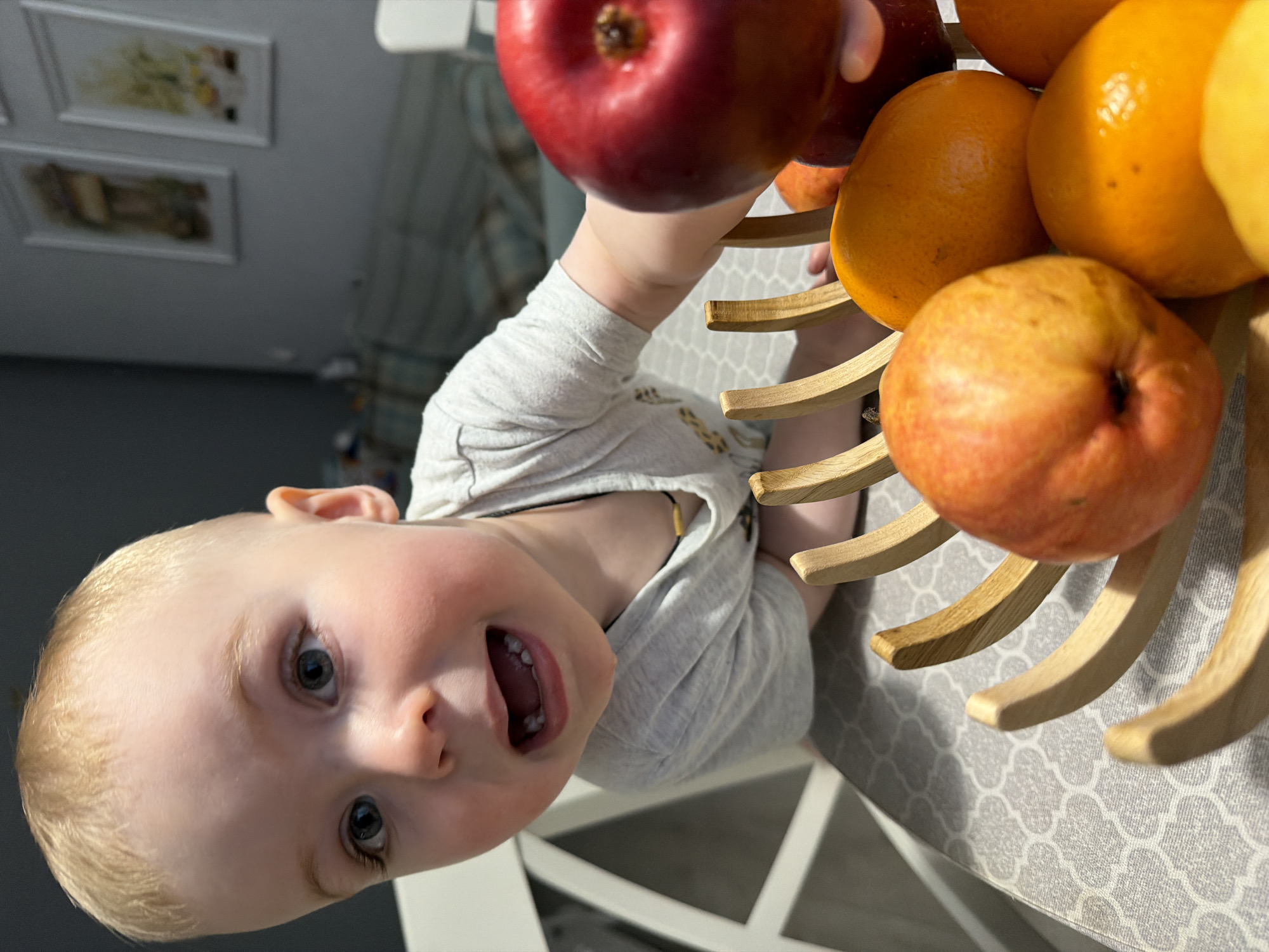 Families play with citrus fruits in Votkinsk, Russia