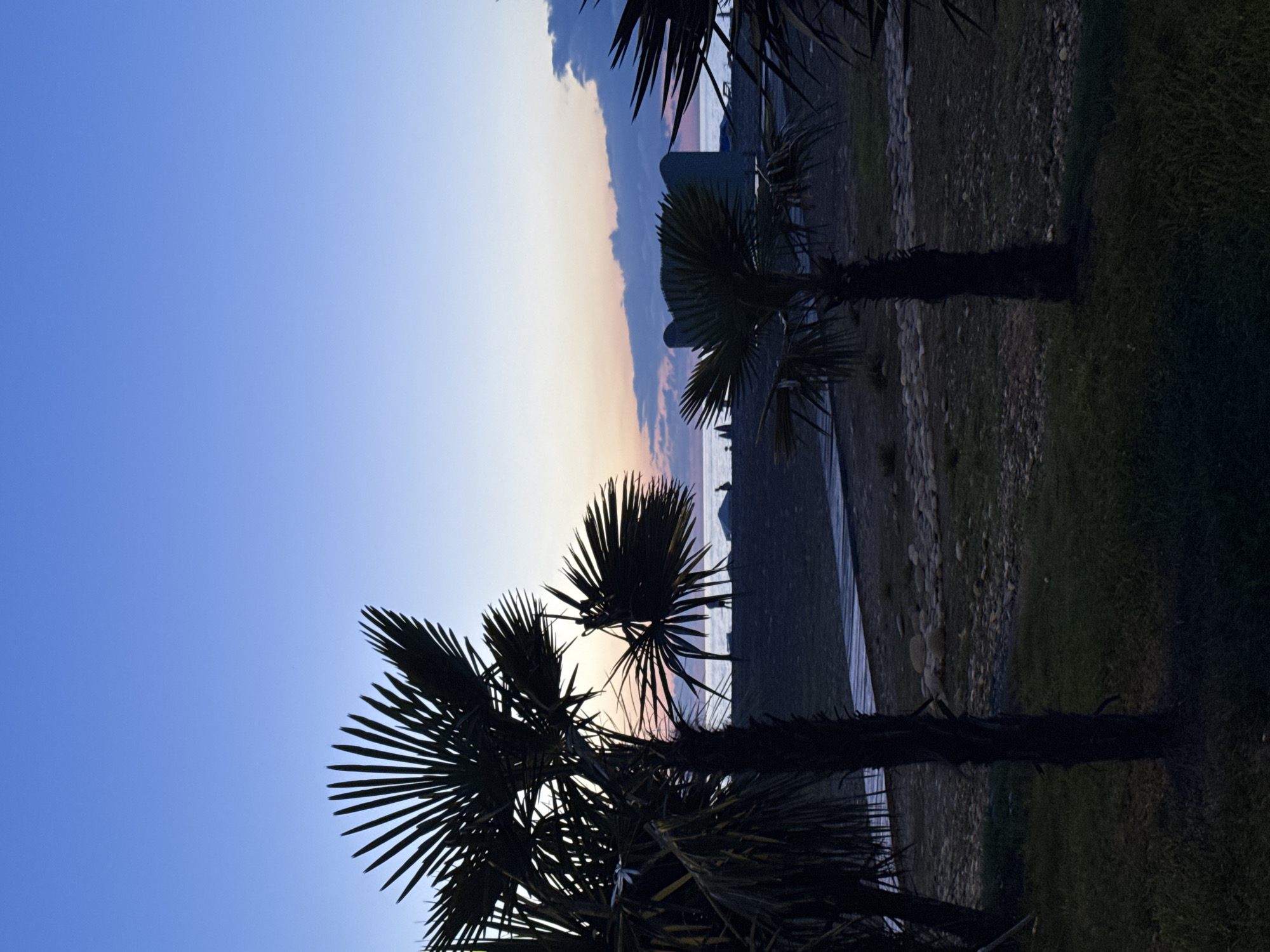 Batumi boulevard at dusk, from sunset into night