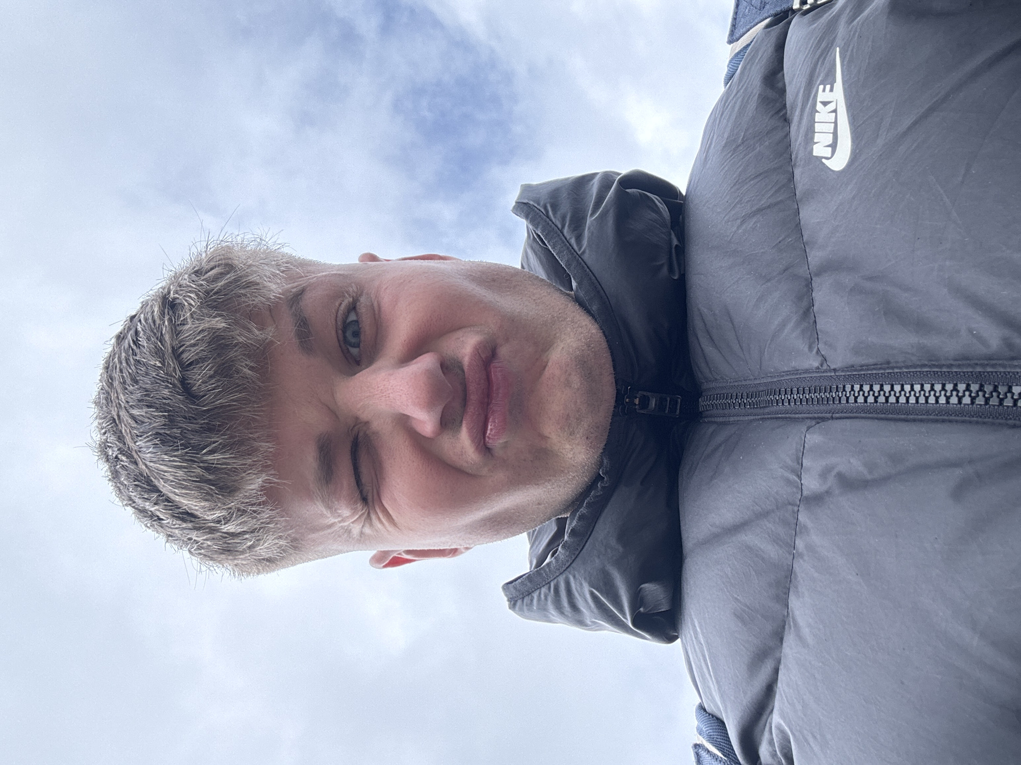 Man takes selfies around Agricultural University in Plovdiv