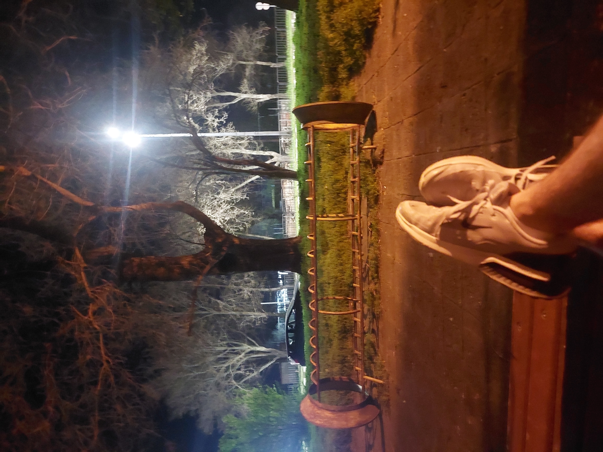 Person relaxes on park bench in Asenovgrad, Bulgaria