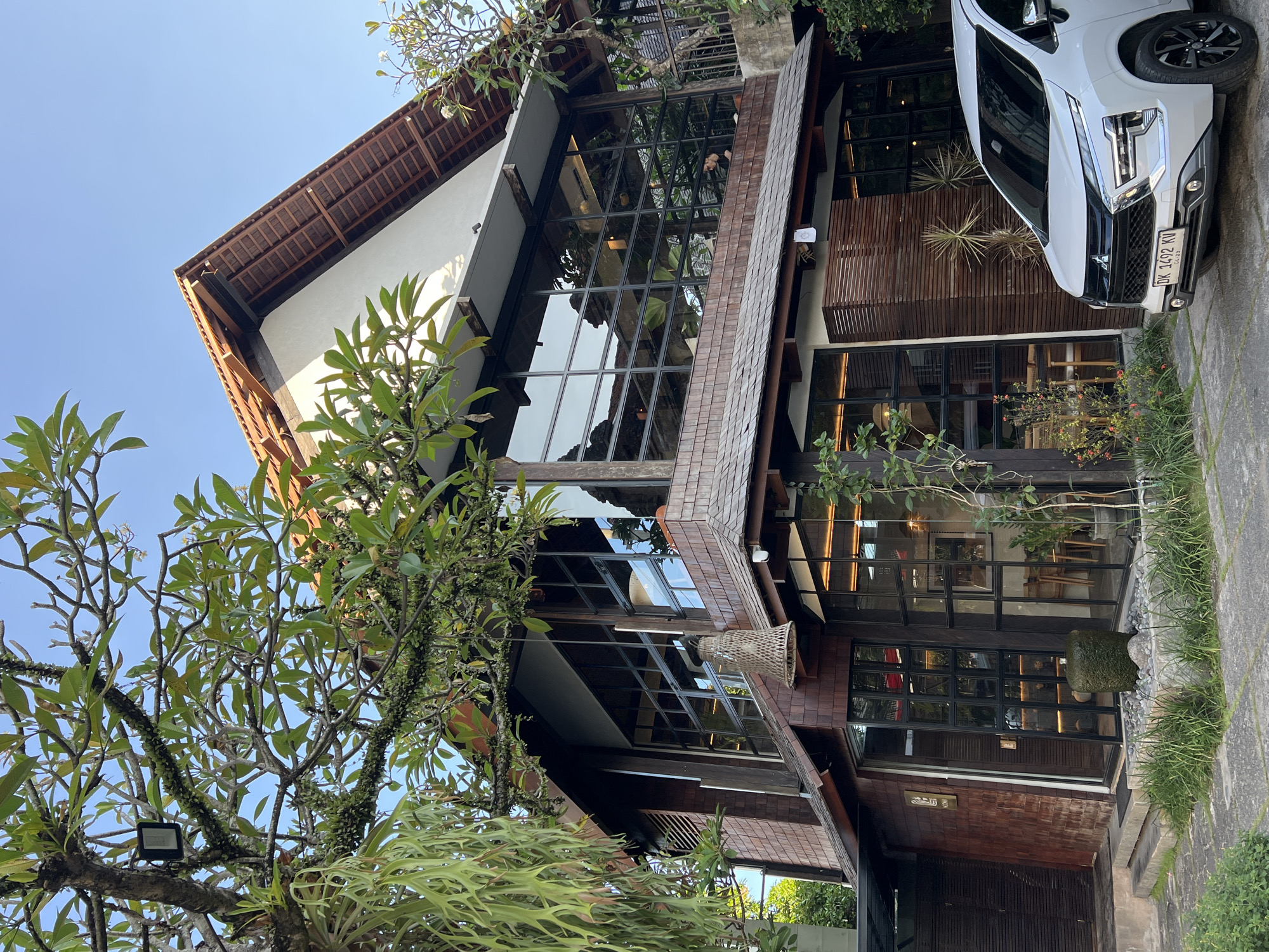Modern building with traditional Indonesian elements spotted in Ubud