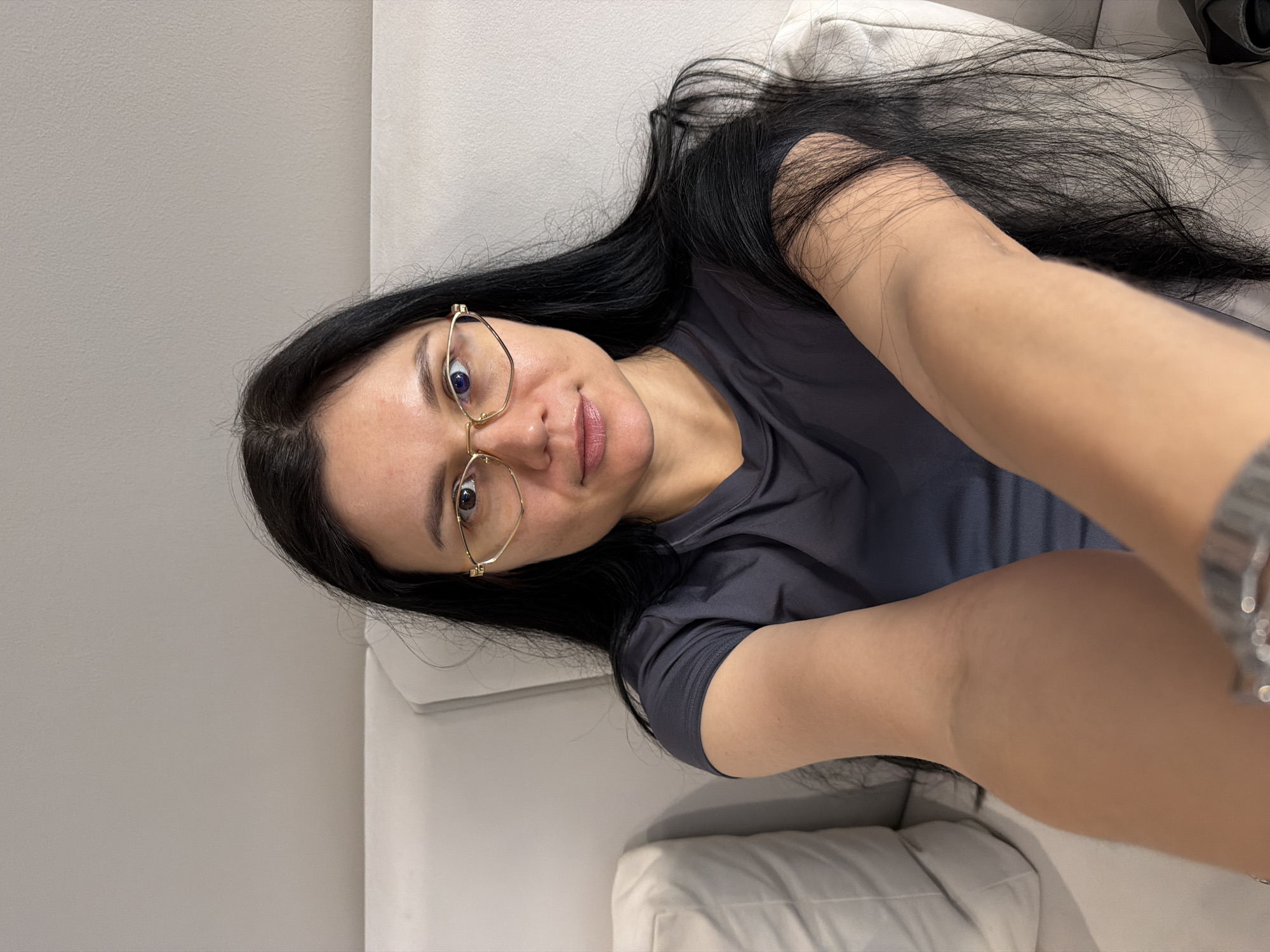 Casual indoor moment on a sofa in Yerevan