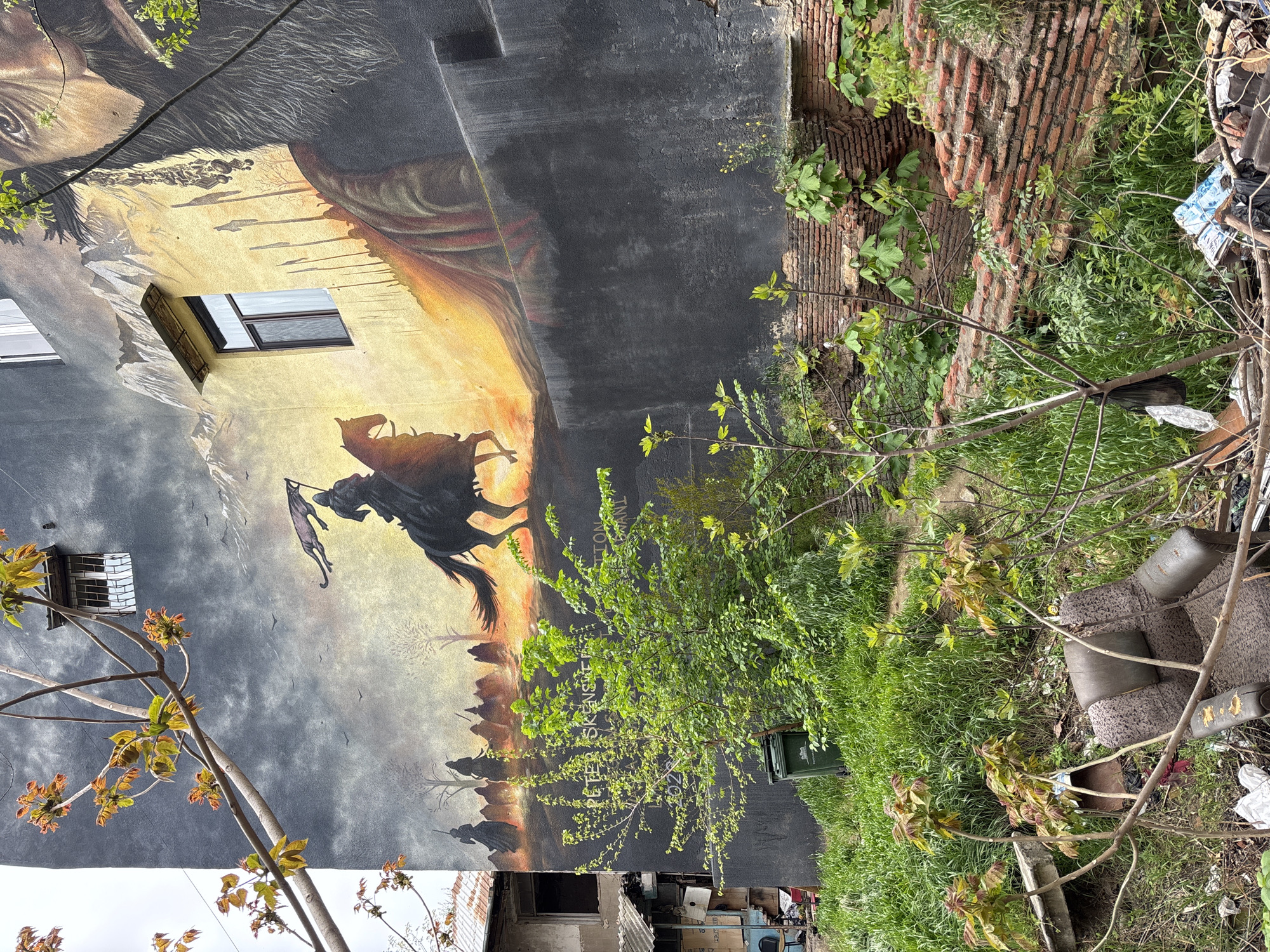 Tbilisi street art and clock tower captured by witnesses