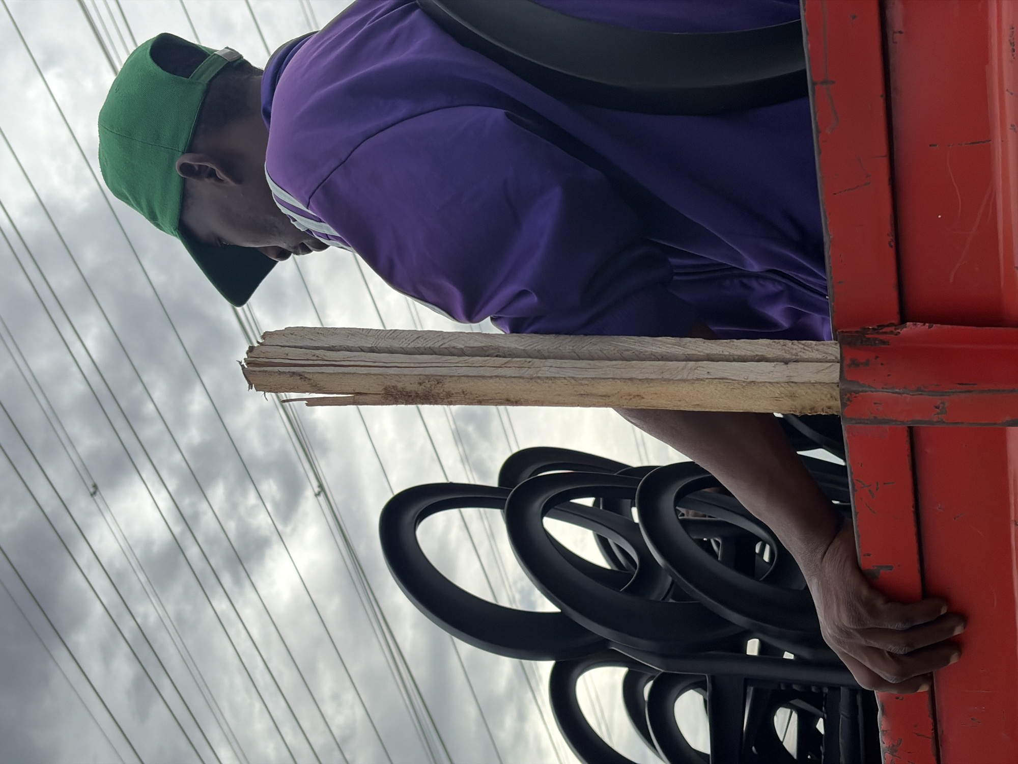 Person photographed during overcast afternoon in Igboefon, Nigeria