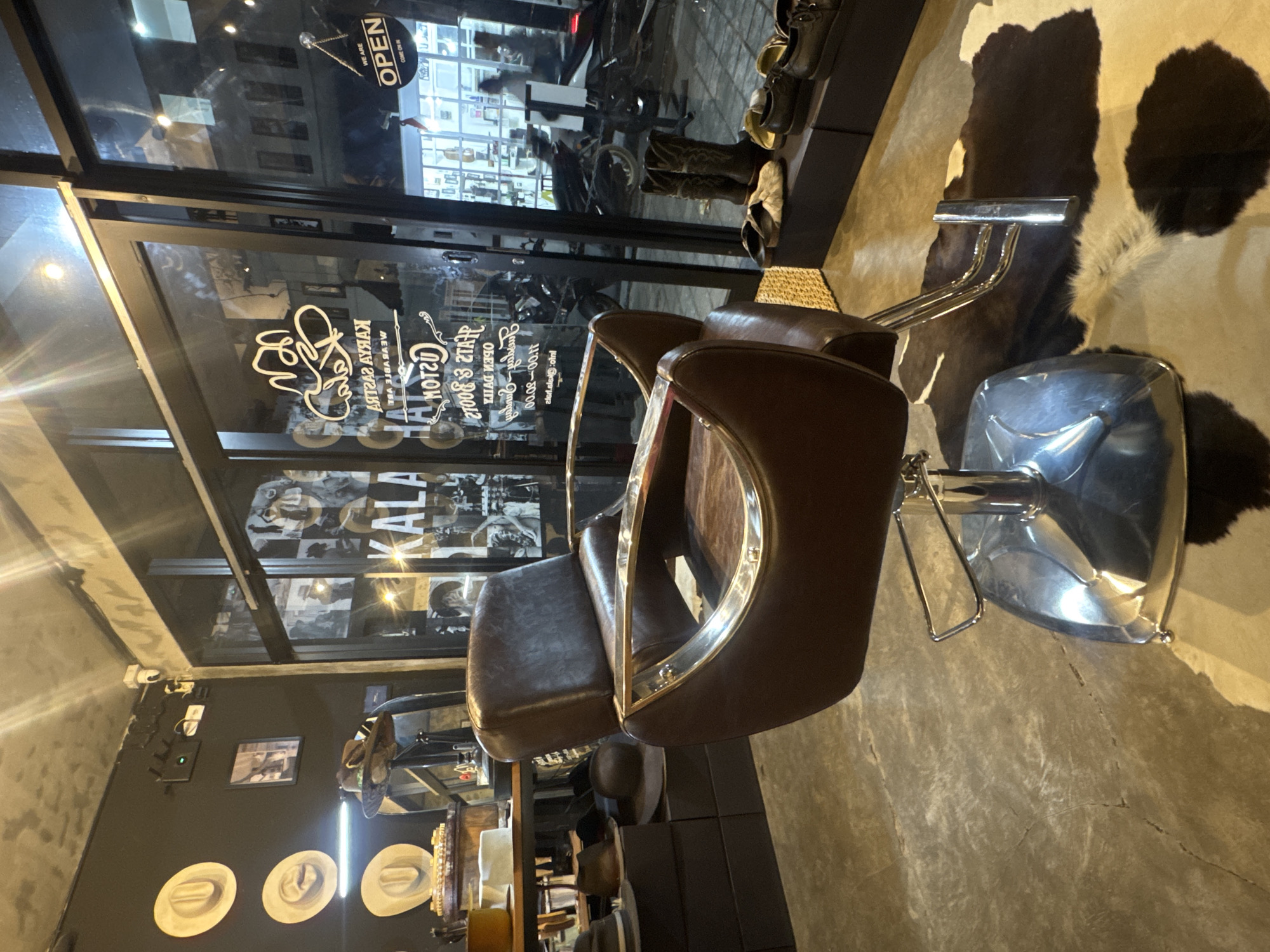 Vintage hat shop and barbershop documented in North Kuta