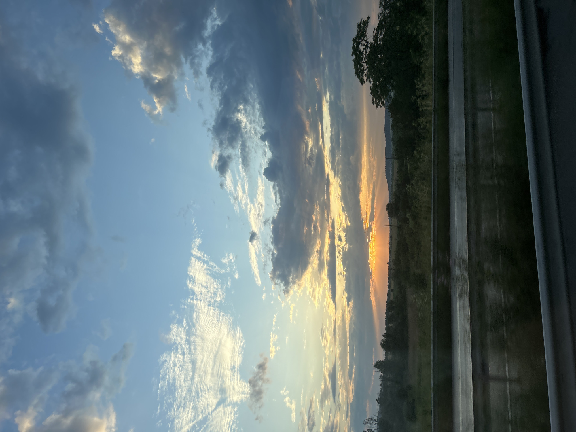 Sunset captured over rural Haskovo, Bulgaria countryside