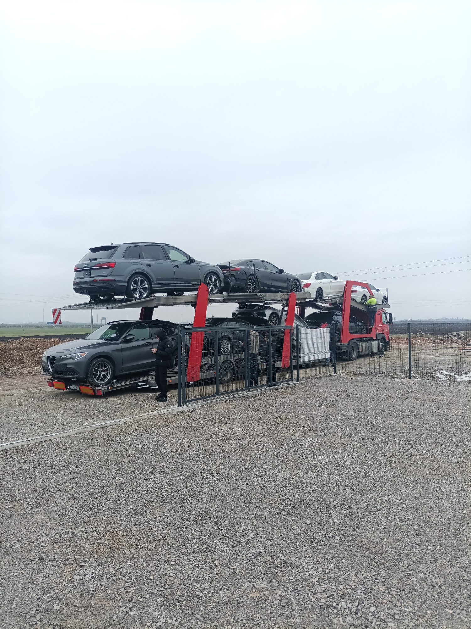 Luxury vehicles observed at automotive facility in Mramor, Bulgaria