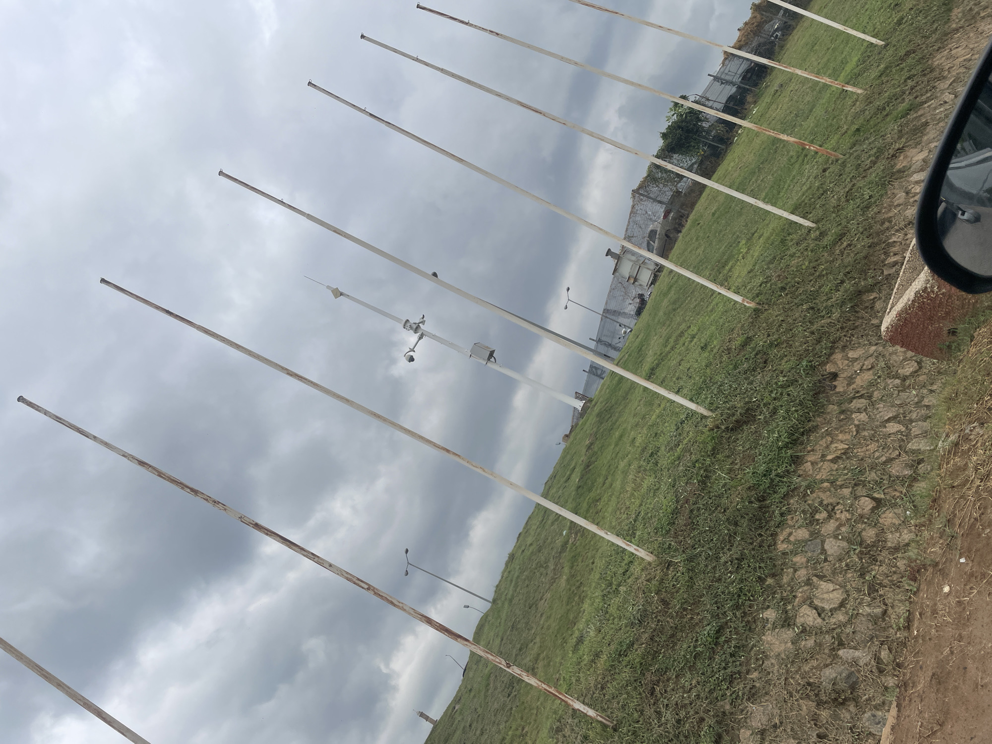 Around Abuja's airport terminals on a cloudy July morning